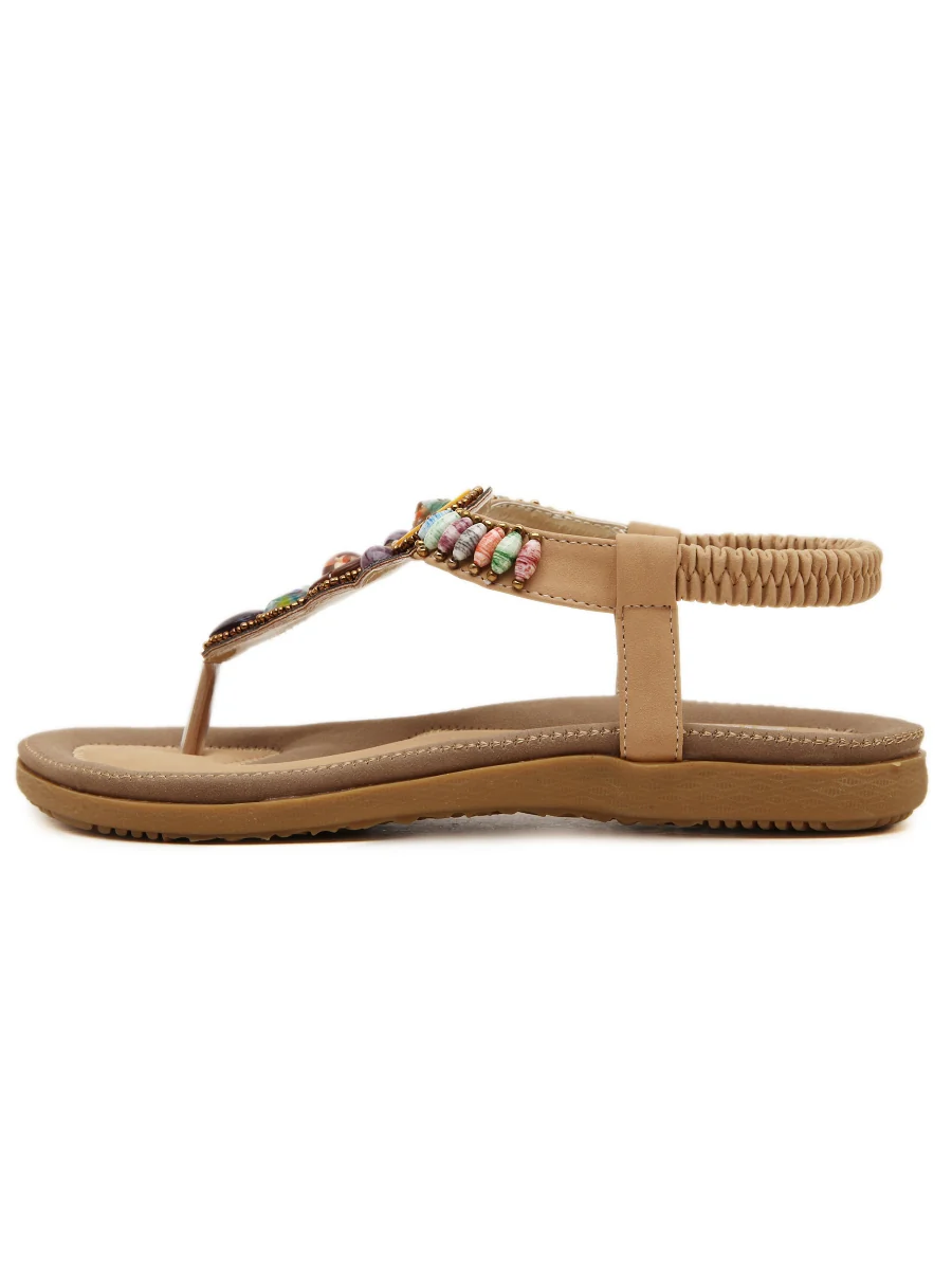 SIKETU | BEIGE BEADED SANDAL - Image 2