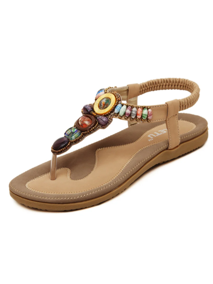 SIKETU | BEIGE BEADED SANDAL - Image 3