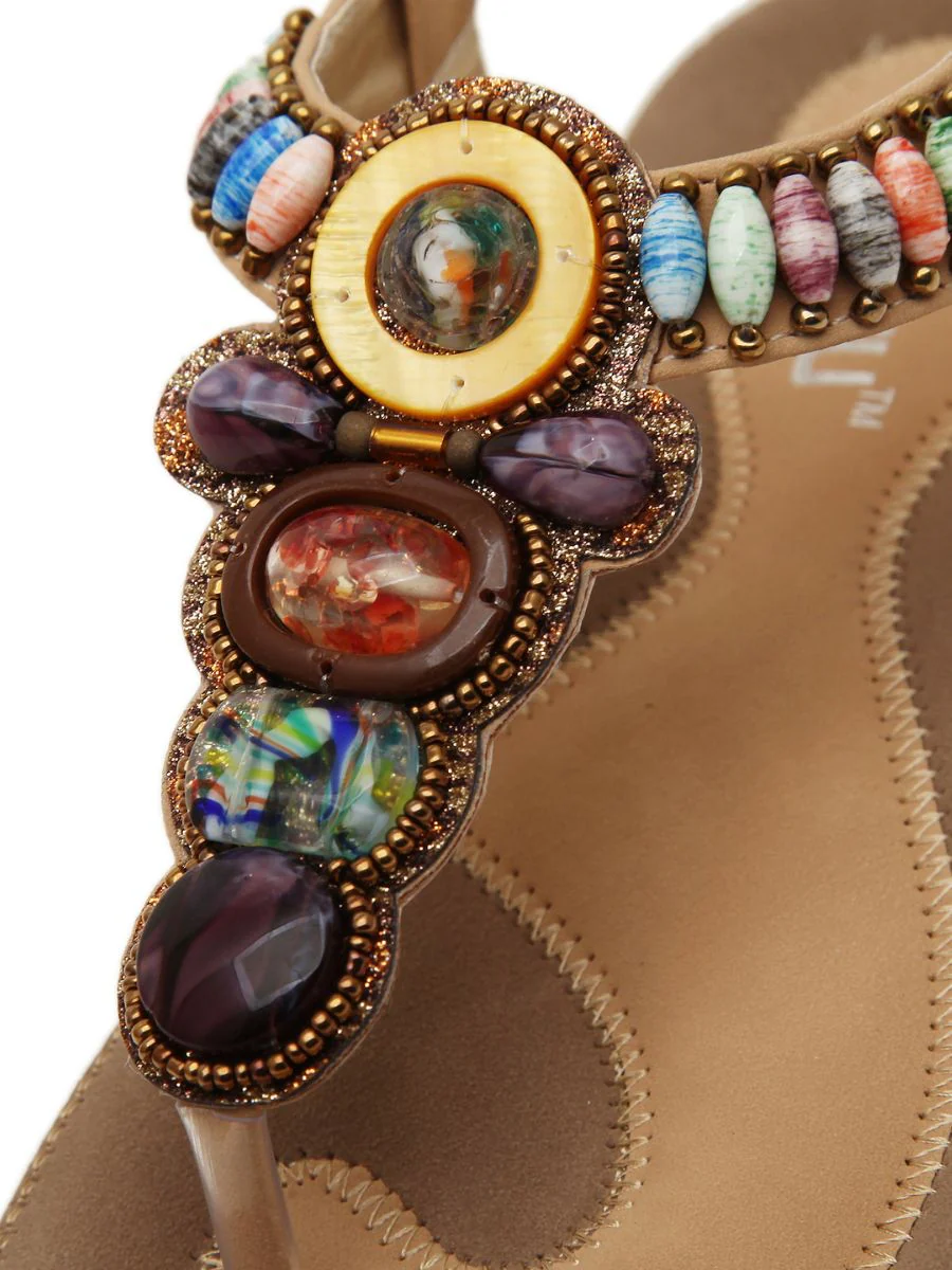 SIKETU | BEIGE BEADED SANDAL - Image 4