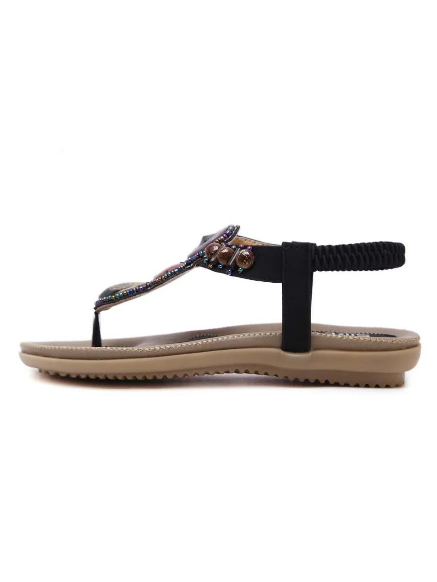 SIKETU | BLACK MARBLE BEADED SANDAL - Image 2