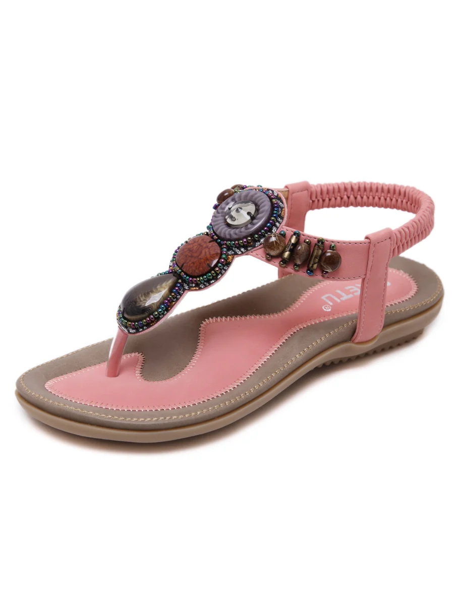 SIKETU | BLUSH MARBLE BEADED SANDAL - Image 3
