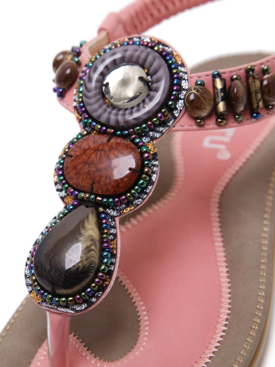 SIKETU | BLUSH MARBLE BEADED SANDAL - Image 4