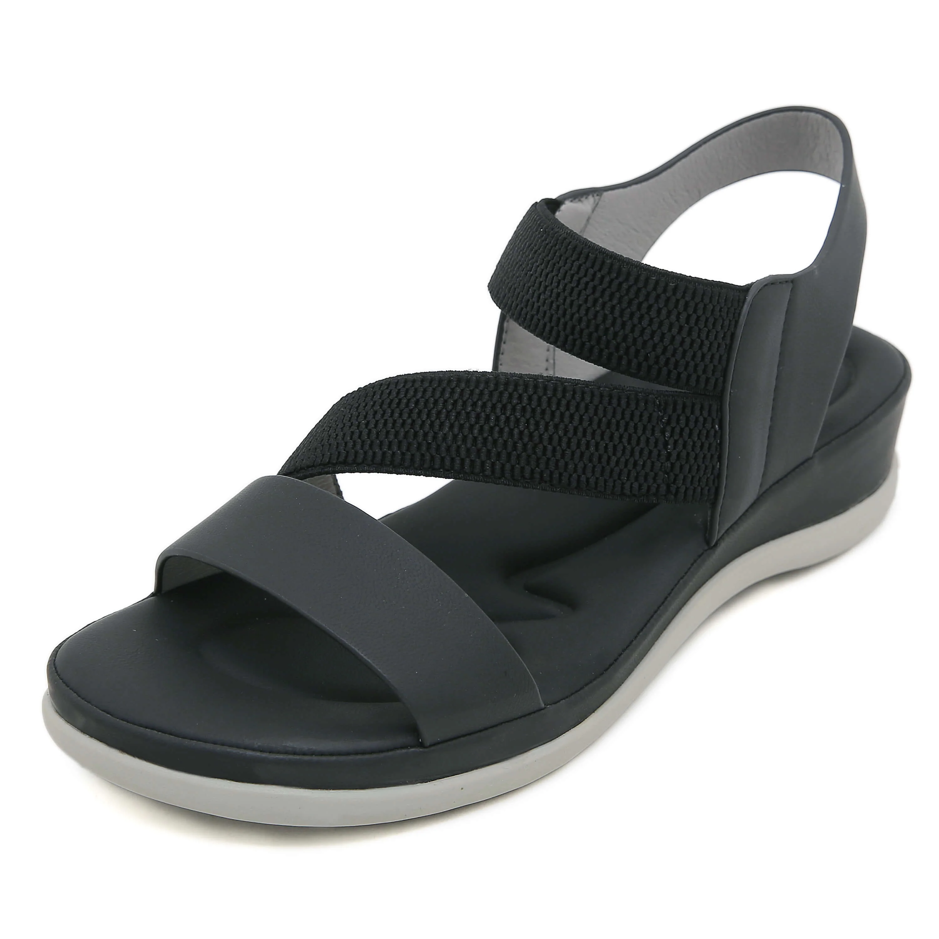 Siketu | Carmela Cushioned Footbed Sandal - Black - Image 2
