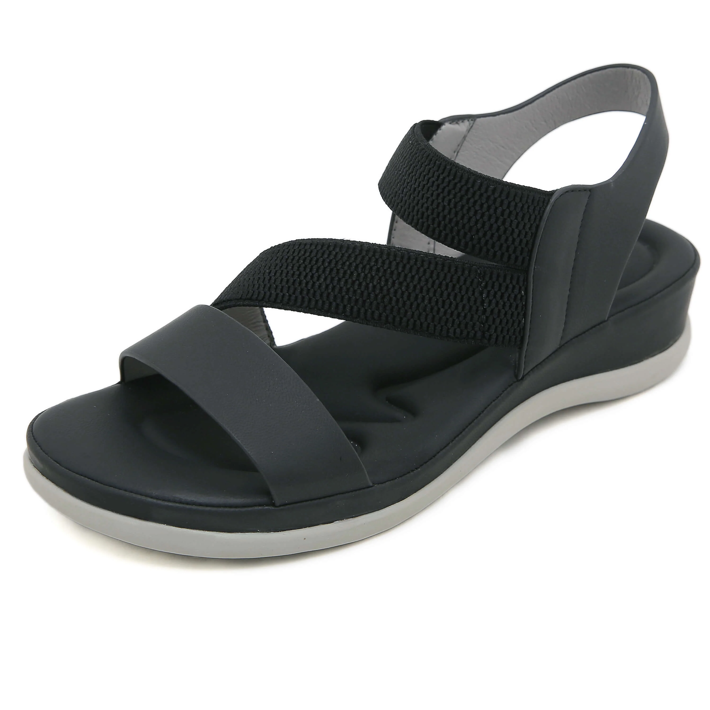 Siketu | Carmela Cushioned Footbed Sandal - Black - Image 3