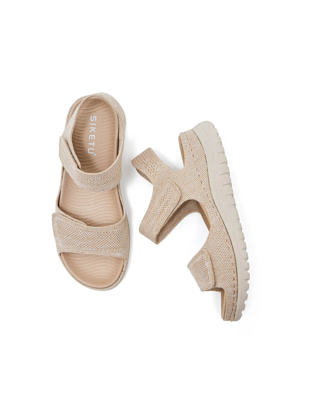 Siketu | Freshly Picked Raffia Cushioned Sandals - beige - Image 5
