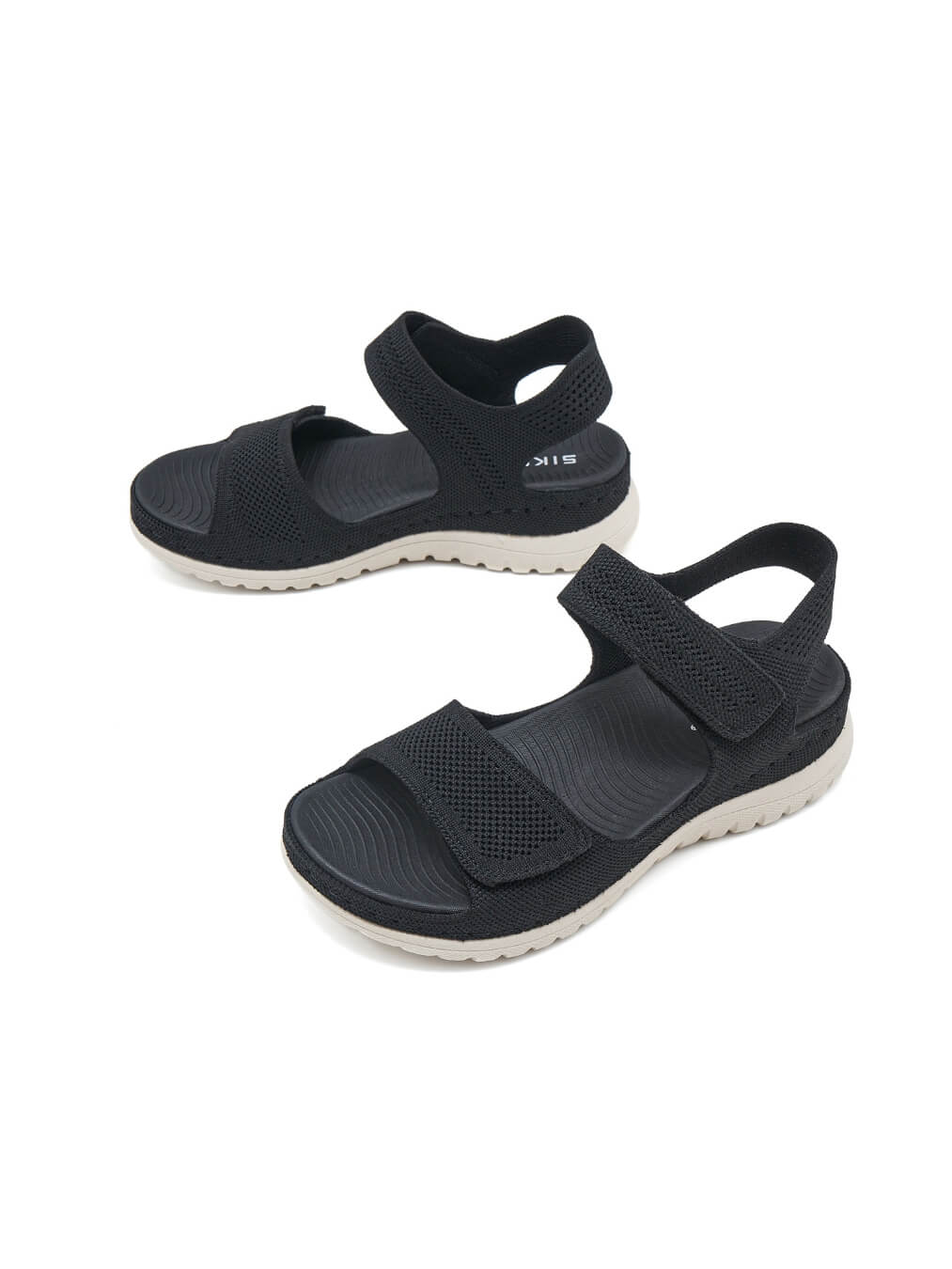 Siketu | Freshly Picked Raffia Cushioned Sandals - black - Image 3