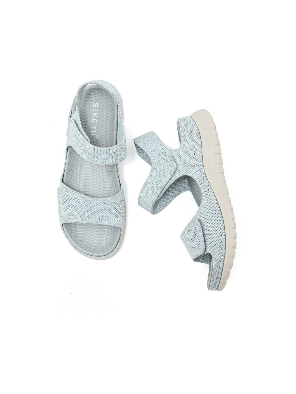Siketu | Freshly Picked Raffia Cushioned Sandals - blue - Image 5