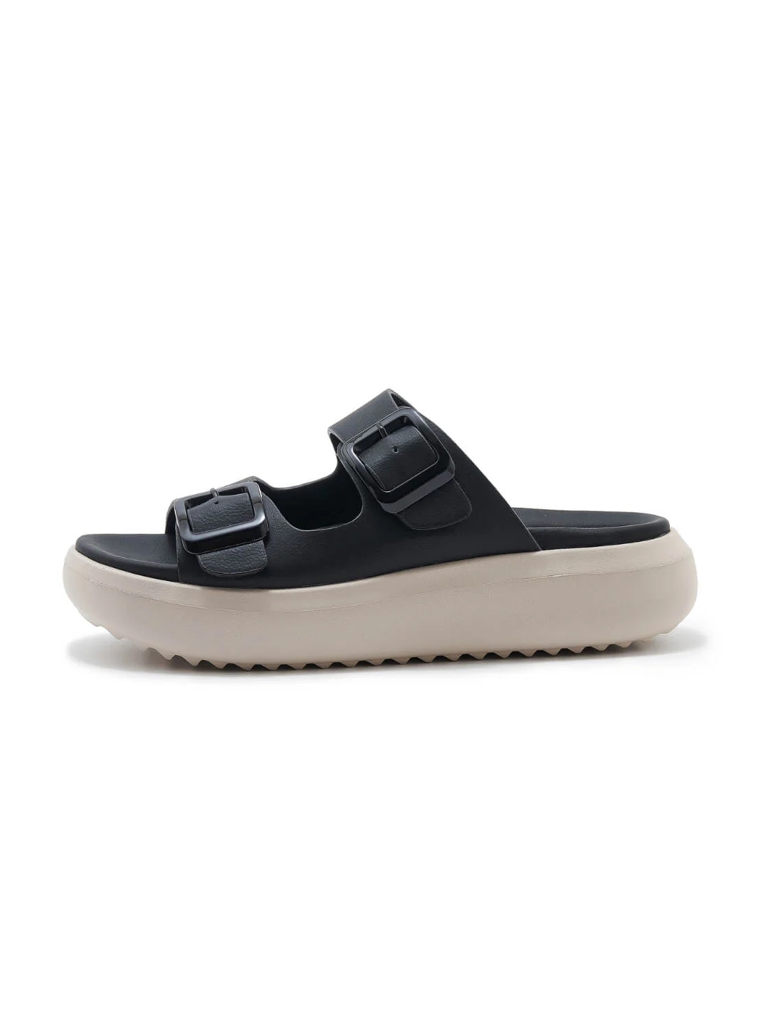 Siketu | Kaylah Platform Cushioned Buckle Sandals - black - Image 3