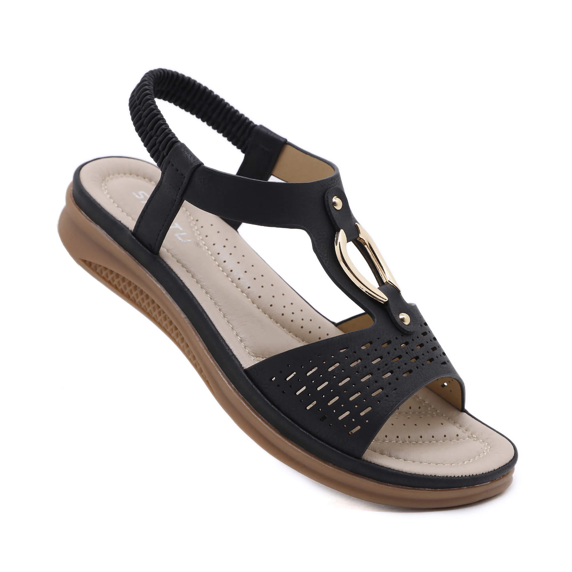Siketu | Lacey Cushioned Slingbacks - Black - Image 3