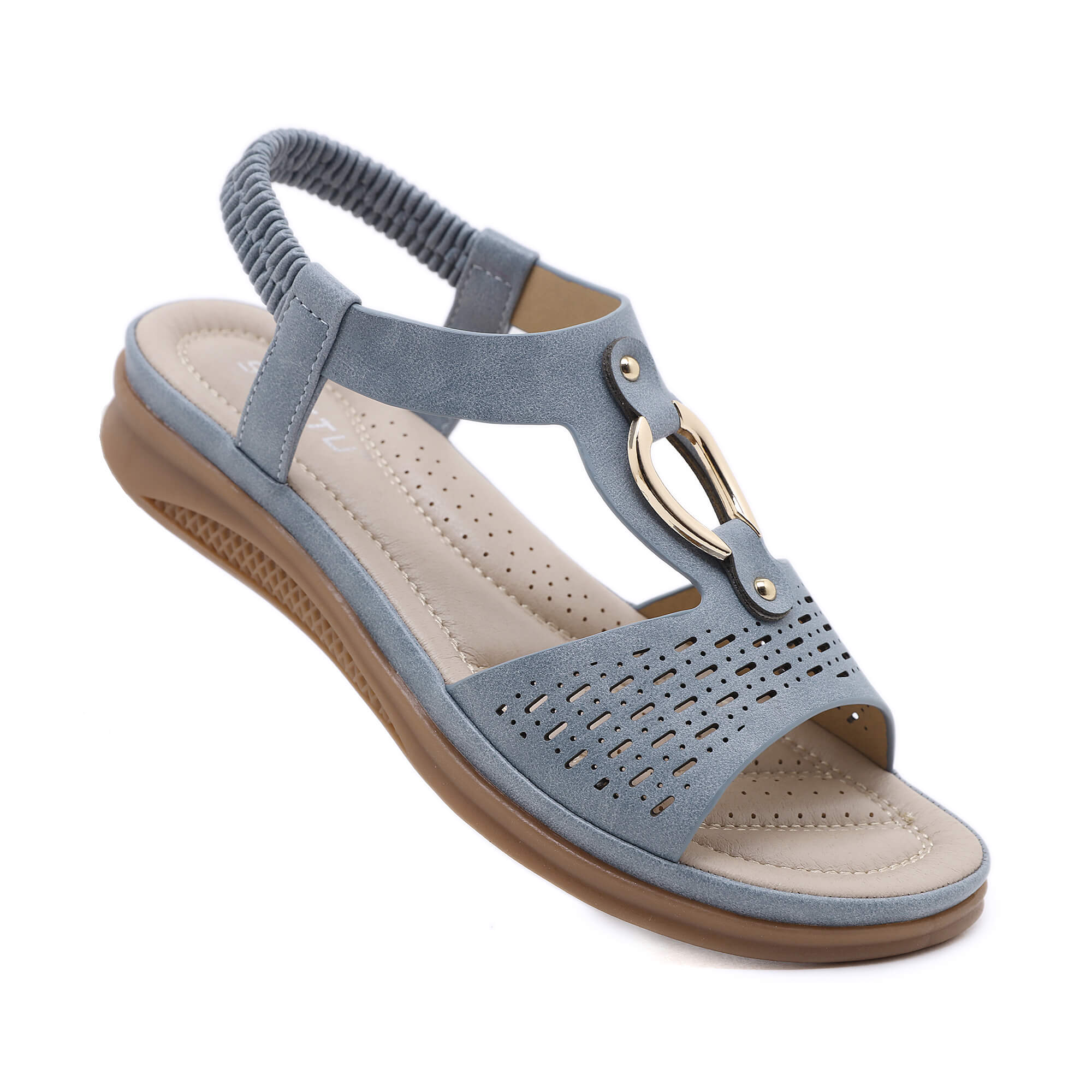 Siketu | Lacey Cushioned Slingbacks - Dusty Blue - Image 3