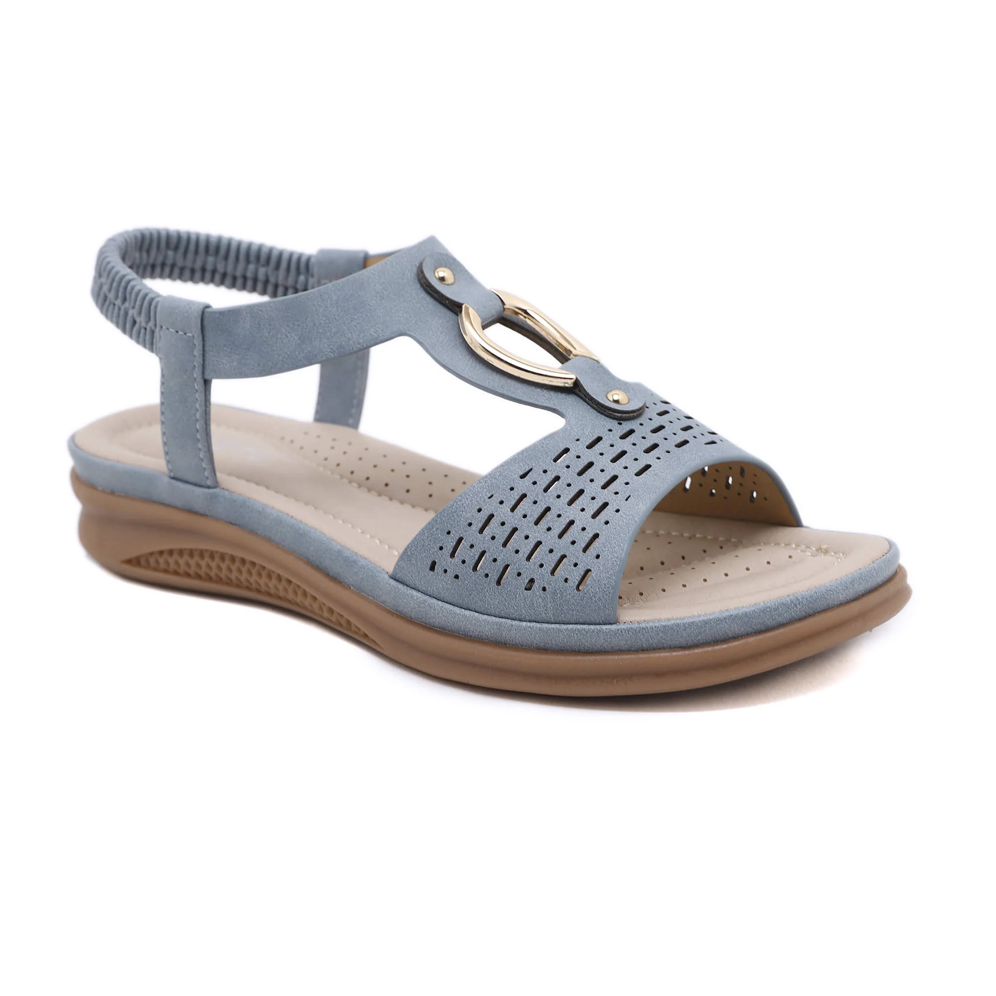 Siketu | Lacey Cushioned Slingbacks - Dusty Blue - Image 4