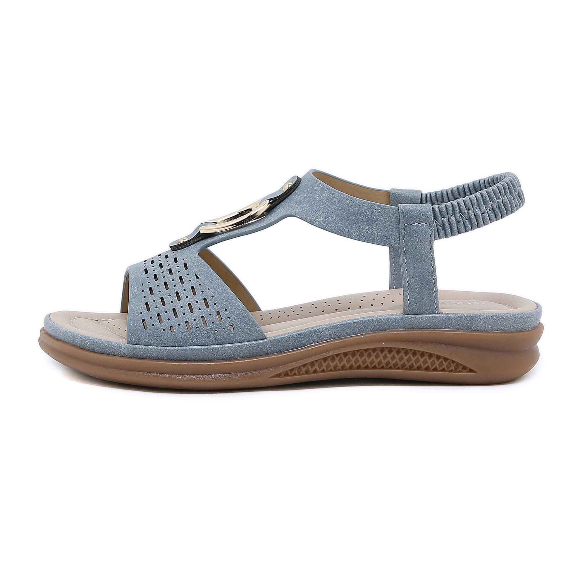 Siketu | Lacey Cushioned Slingbacks - Dusty Blue - Image 5