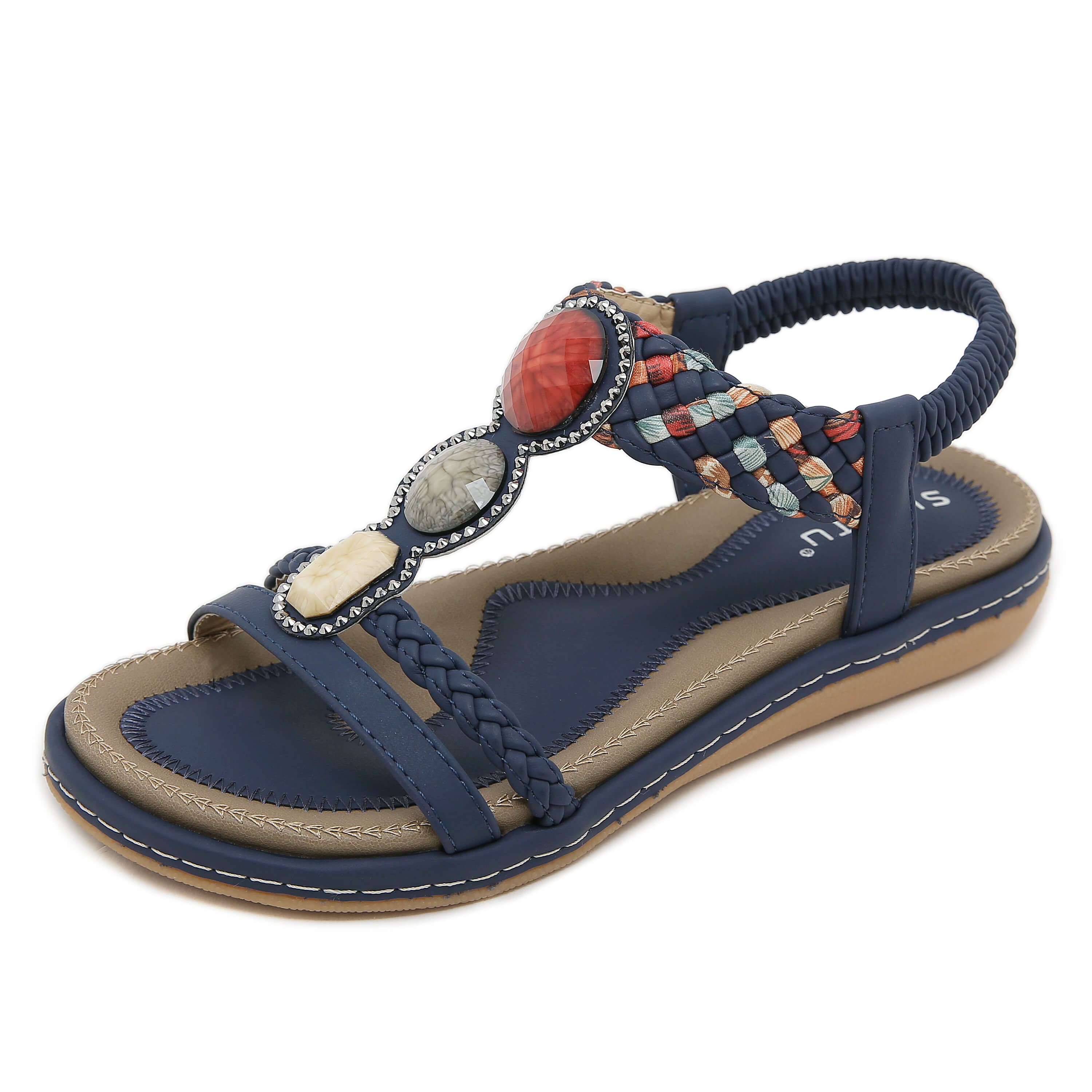 Siketu | Lush Beaded Cushioned Sandal - Image 3
