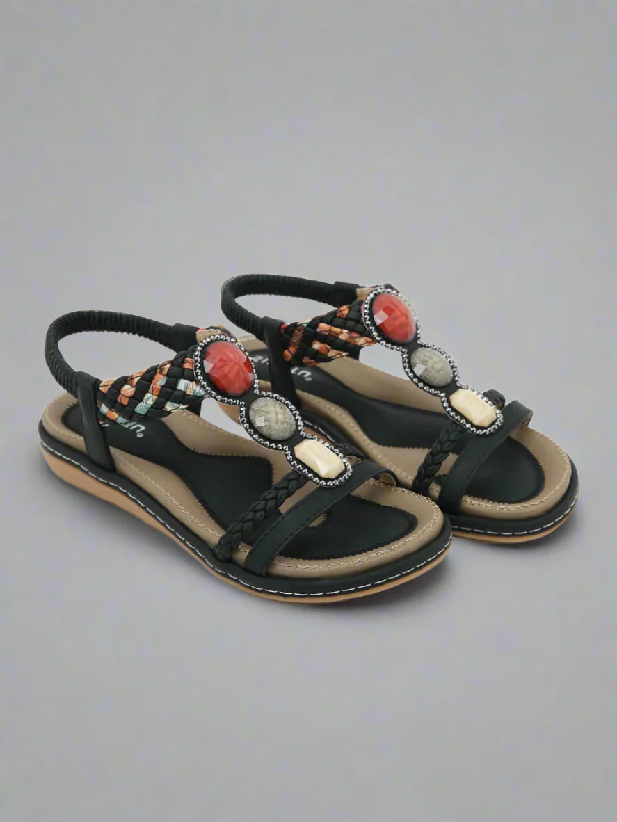 Siketu | Lush Beaded Cushioned Sandal - Image 8