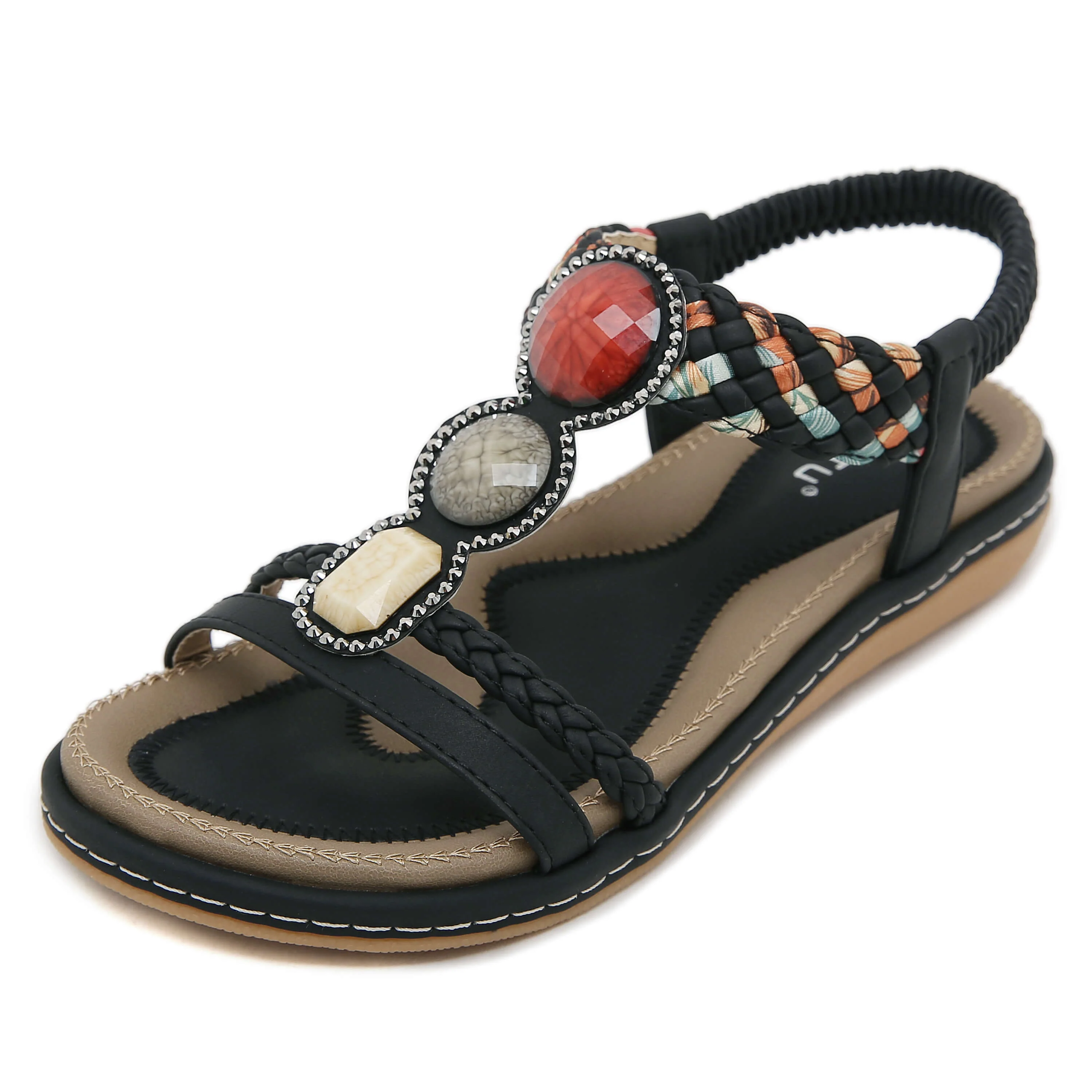 Siketu | Lush Beaded Cushioned Sandal - Image 9