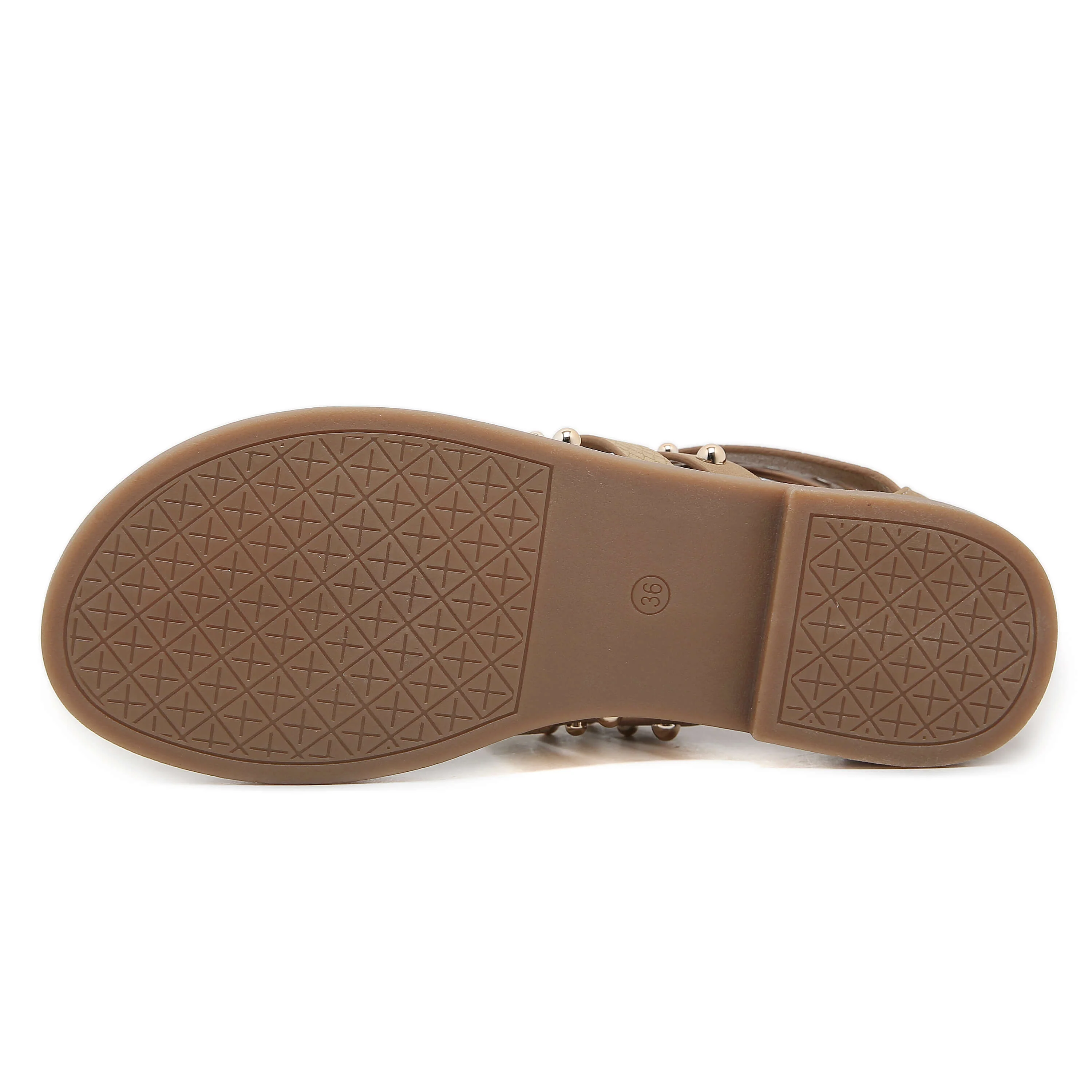 Siketu | Make A Scene Studded Gladiator Sandal - khaki - Image 6