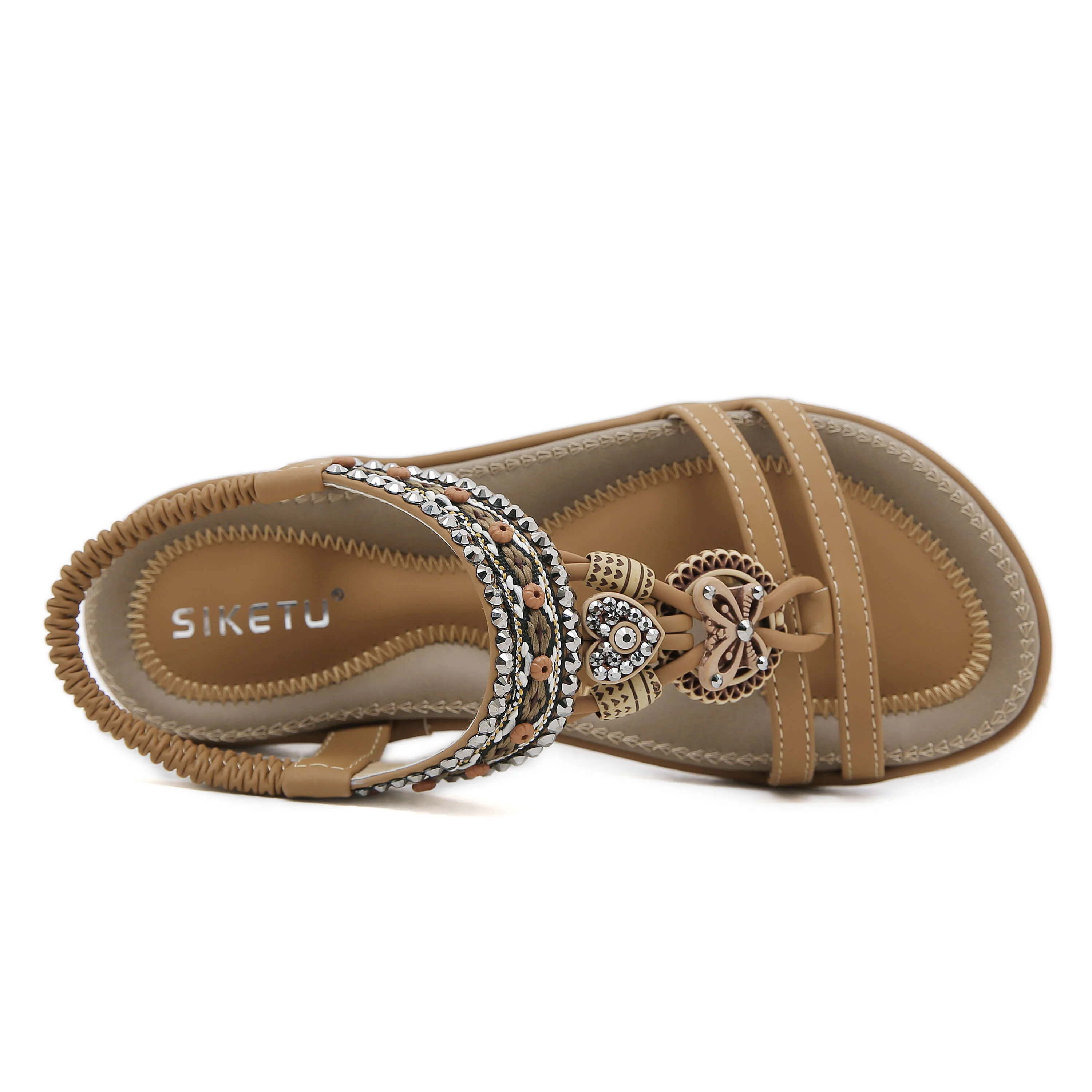 Siketu | Meralda Braided Sequins Cushioned Sandal - Image 14