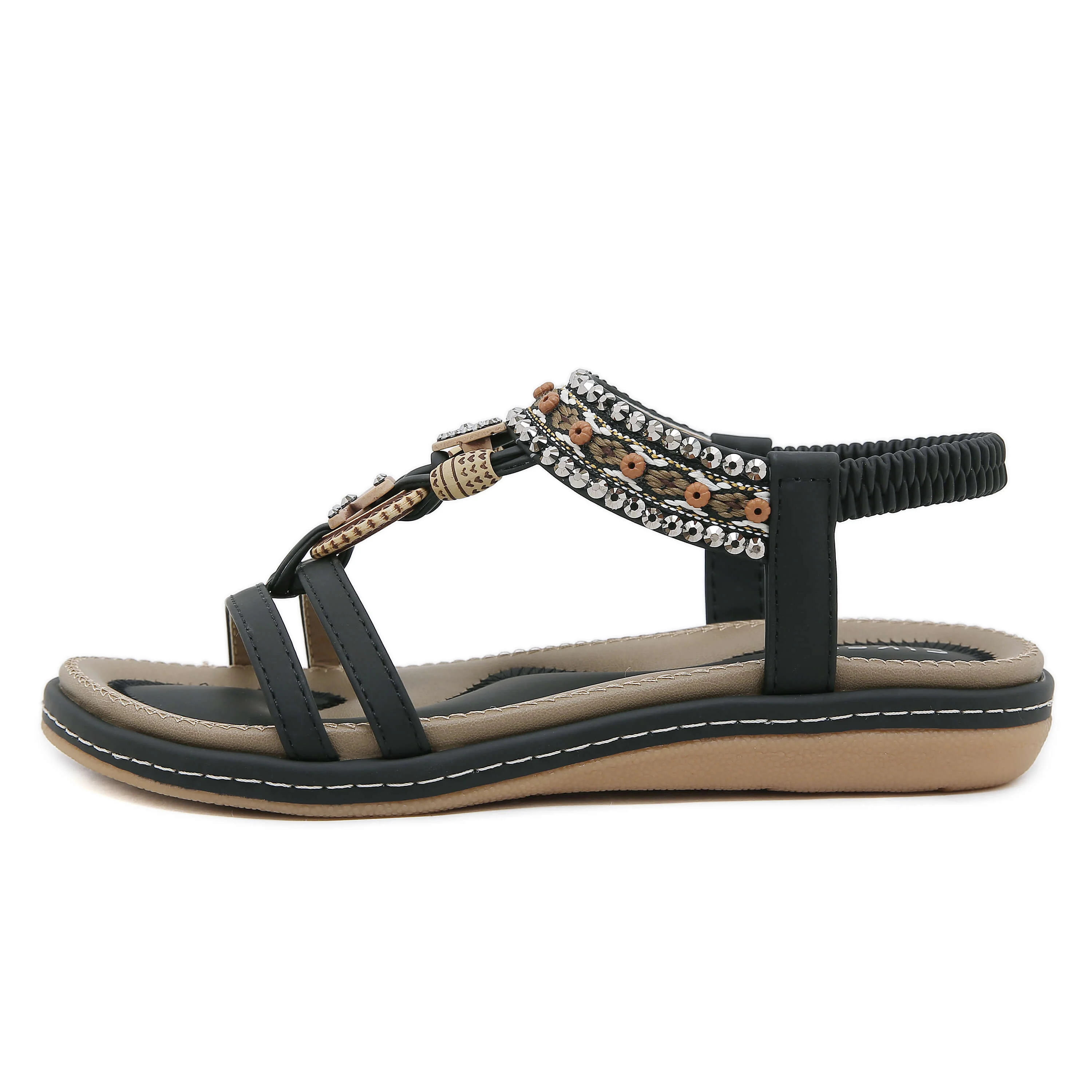 Siketu | Meralda Braided Sequins Cushioned Sandal - Image 4