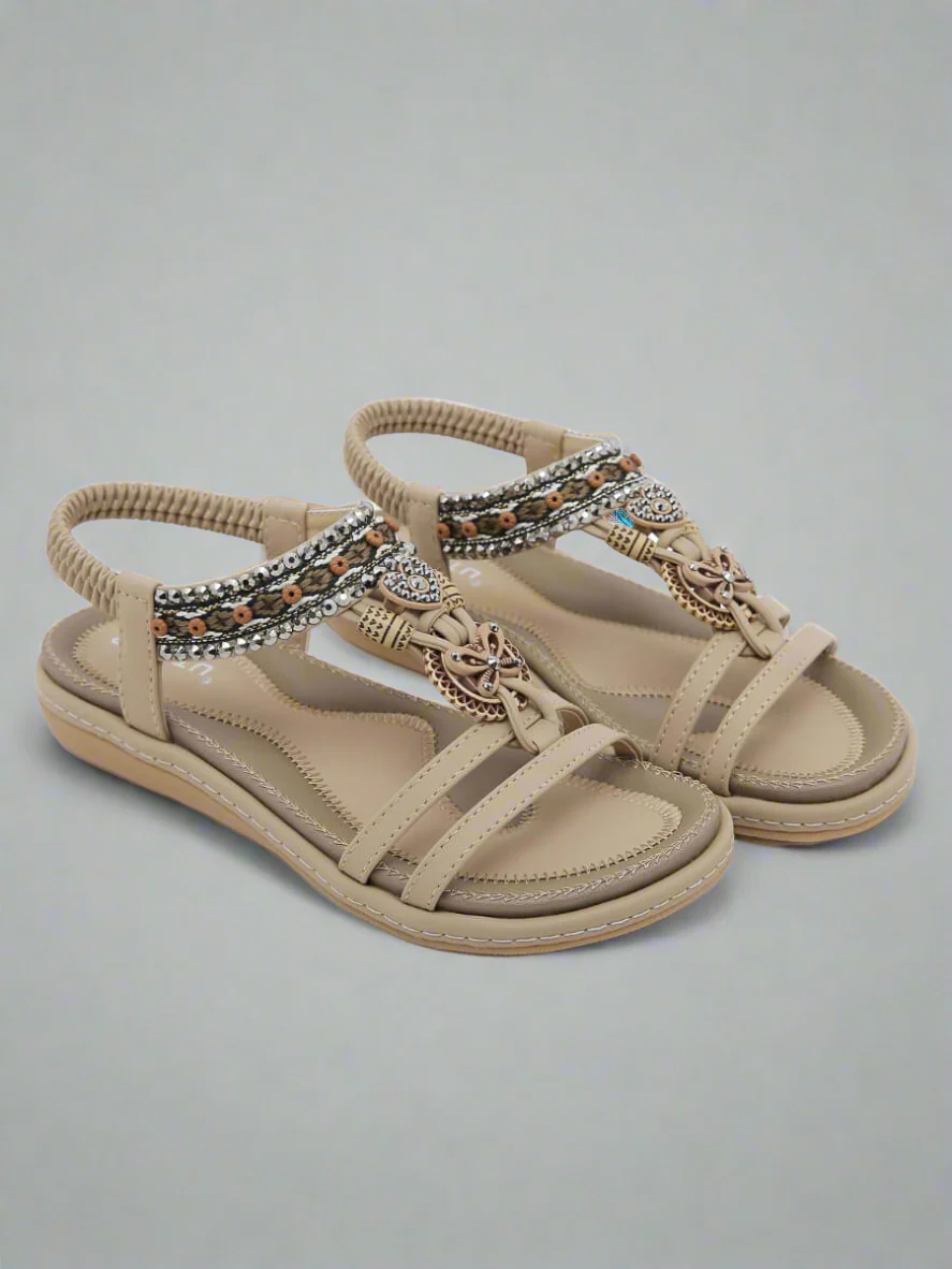Siketu | Meralda Braided Sequins Cushioned Sandal - Image 5