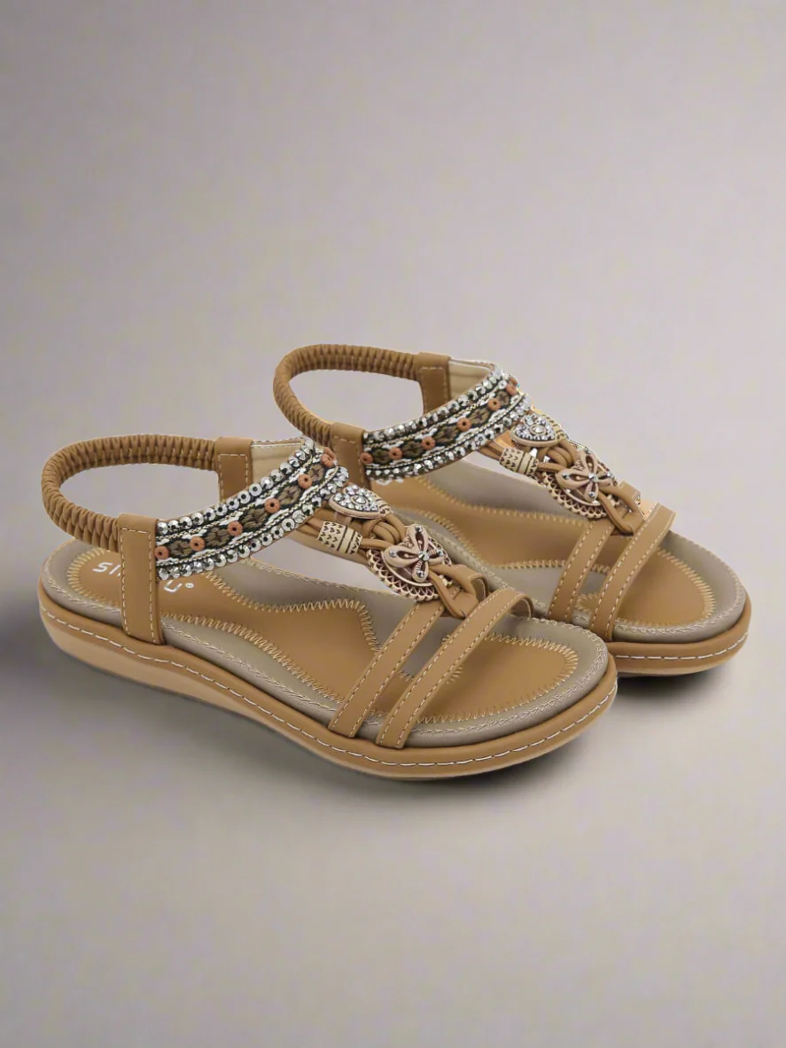 Siketu | Meralda Braided Sequins Cushioned Sandal - Image 9