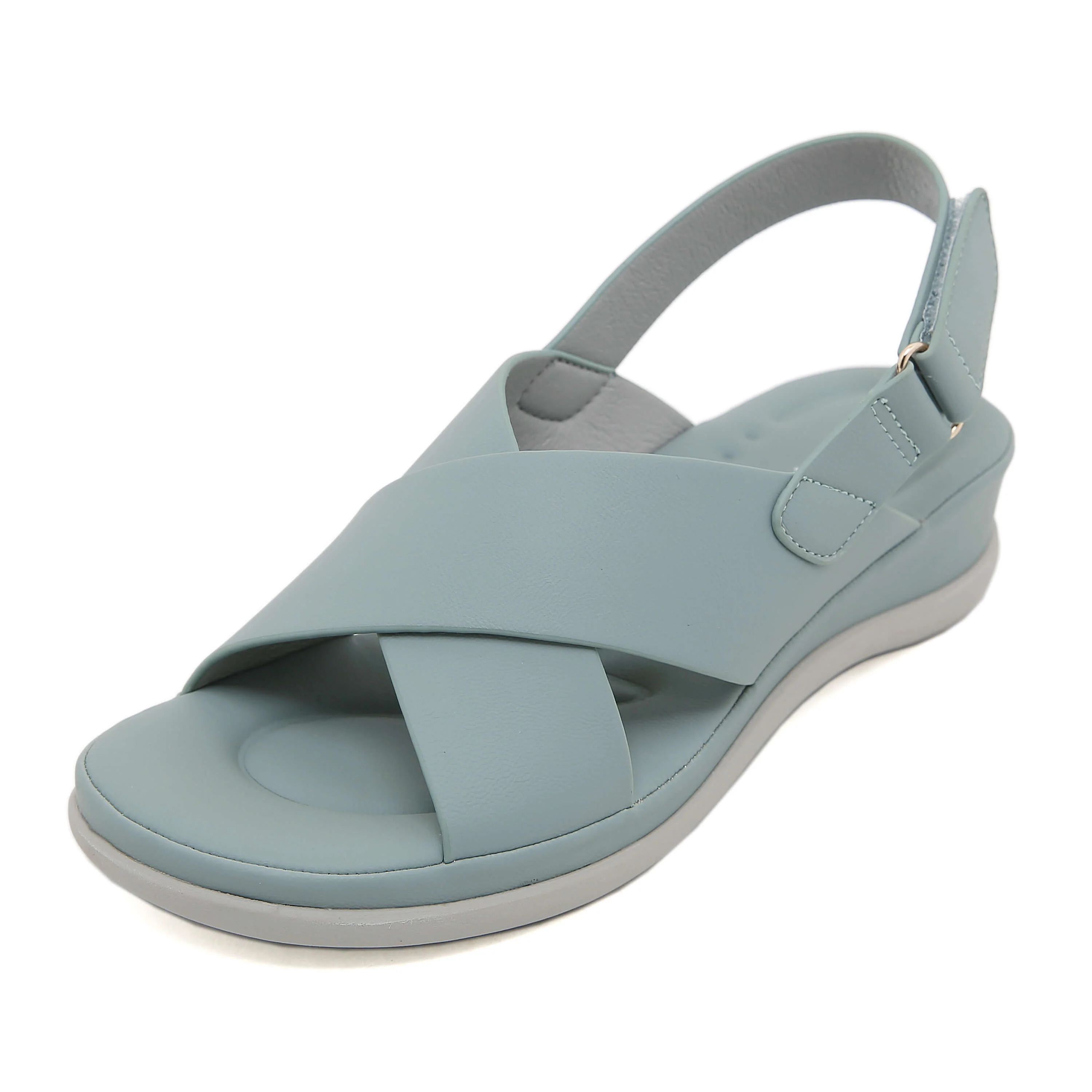 Siketu | Norina Cushioned Slingback Sandal - Dusty Blue - Image 2