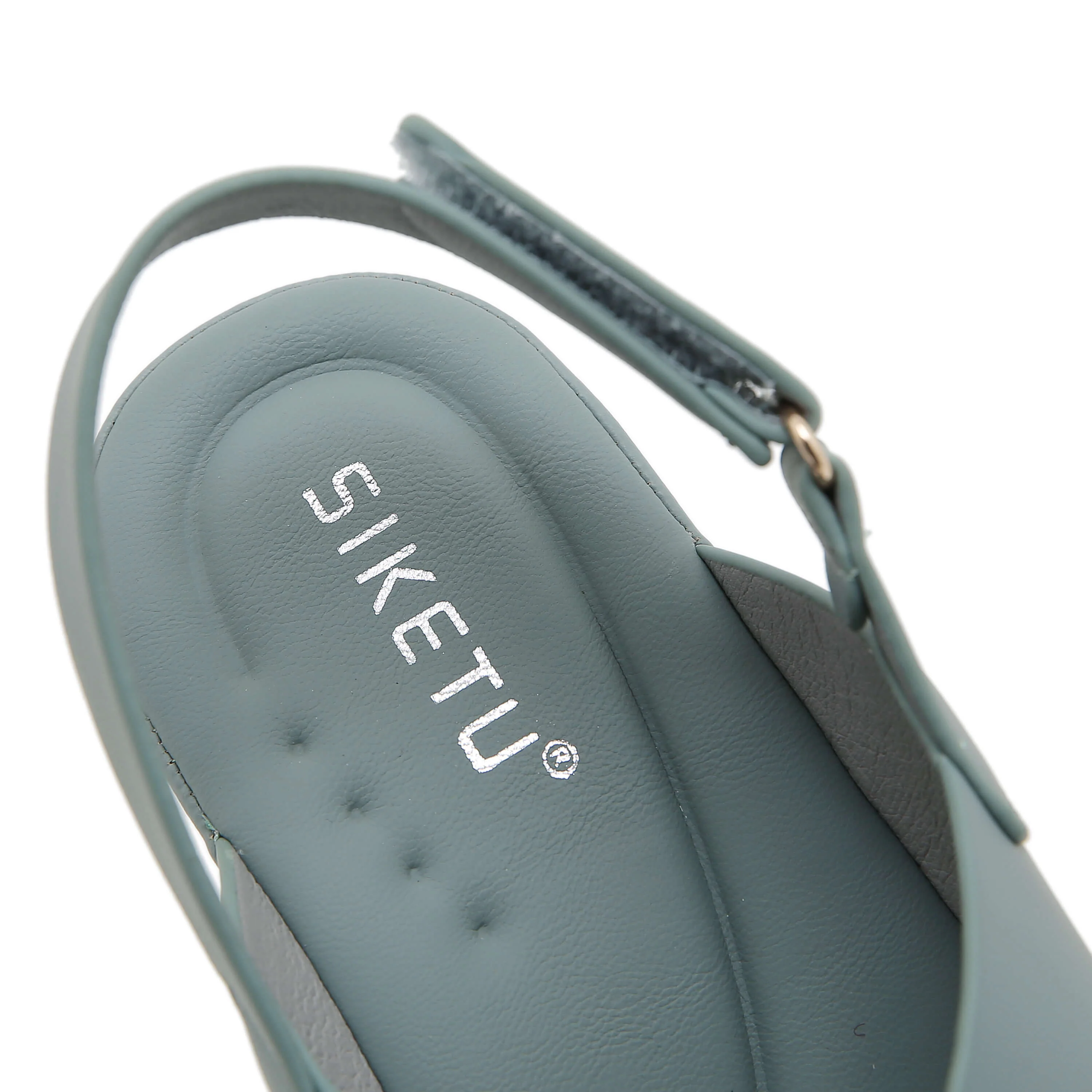 Siketu | Norina Cushioned Slingback Sandal - Dusty Blue - Image 8