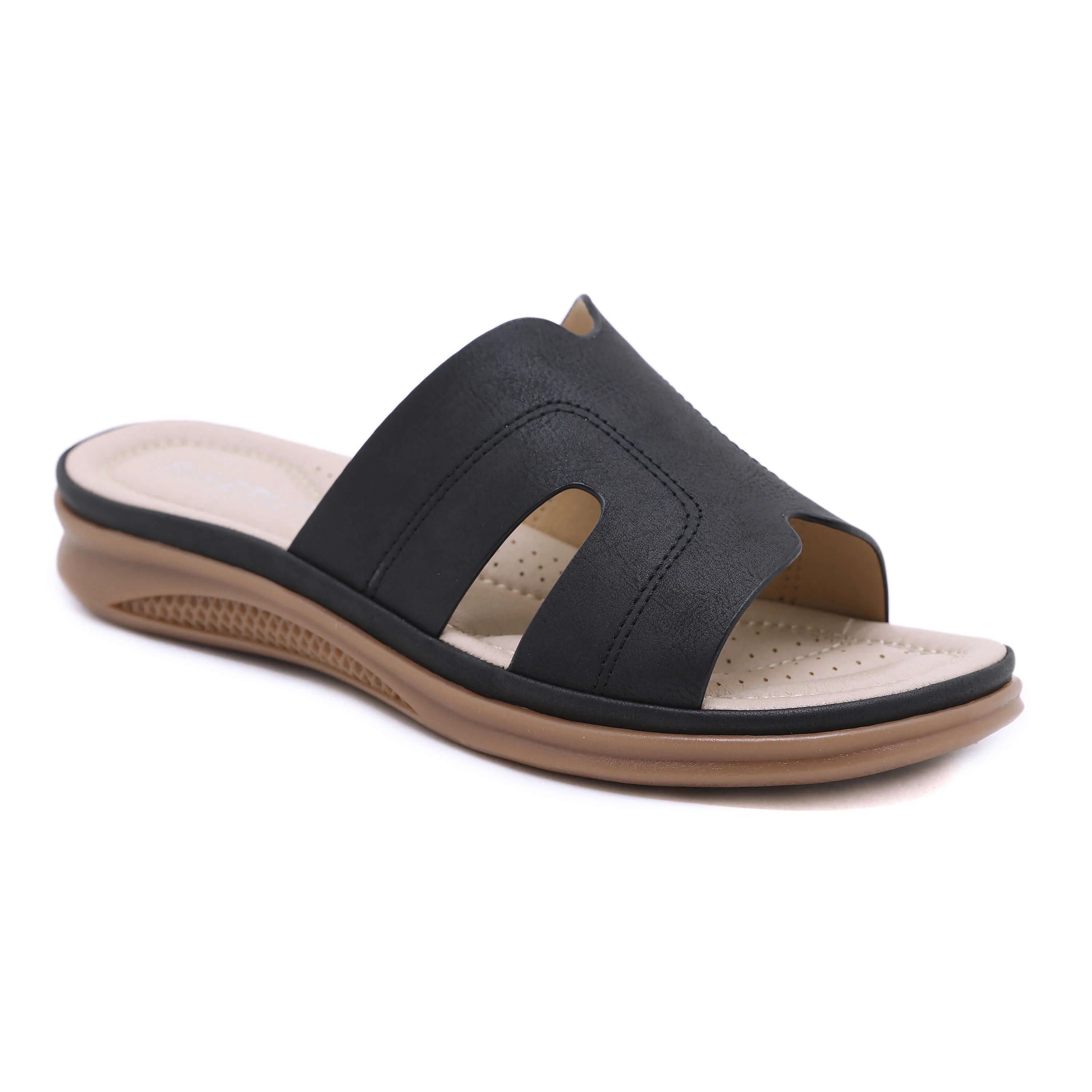 Siketu | Off the Coast Cushioned Flat Sandals - Black - Image 4