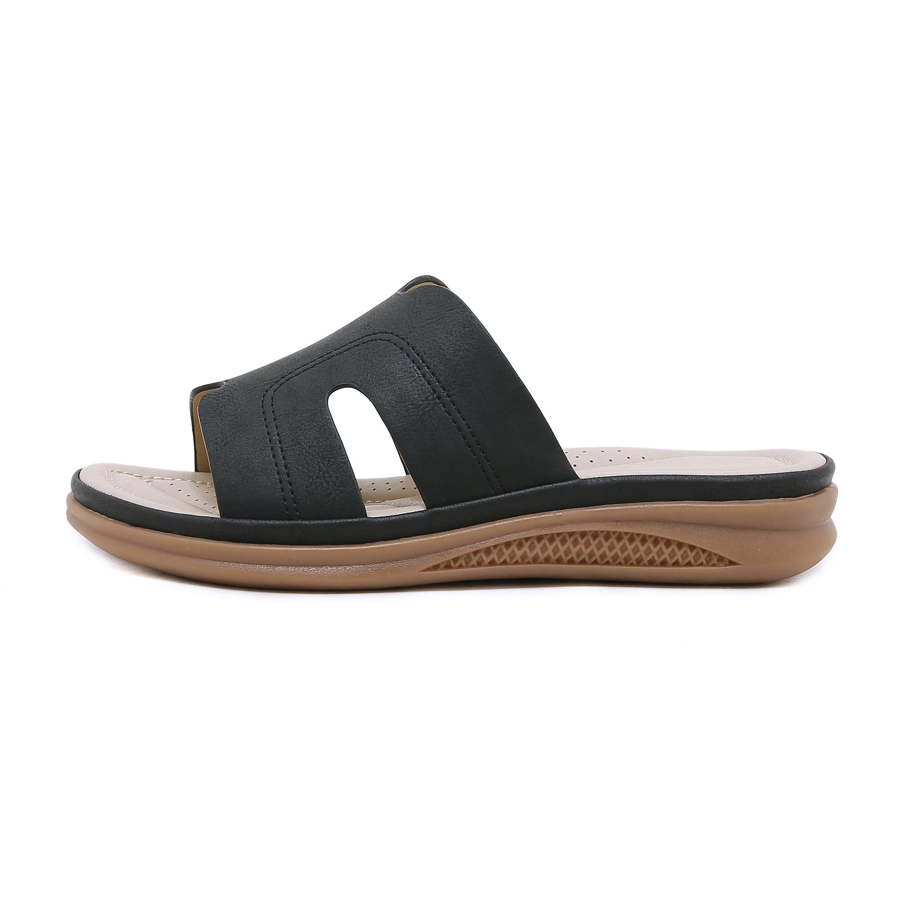 Siketu | Off the Coast Cushioned Flat Sandals - Black - Image 5