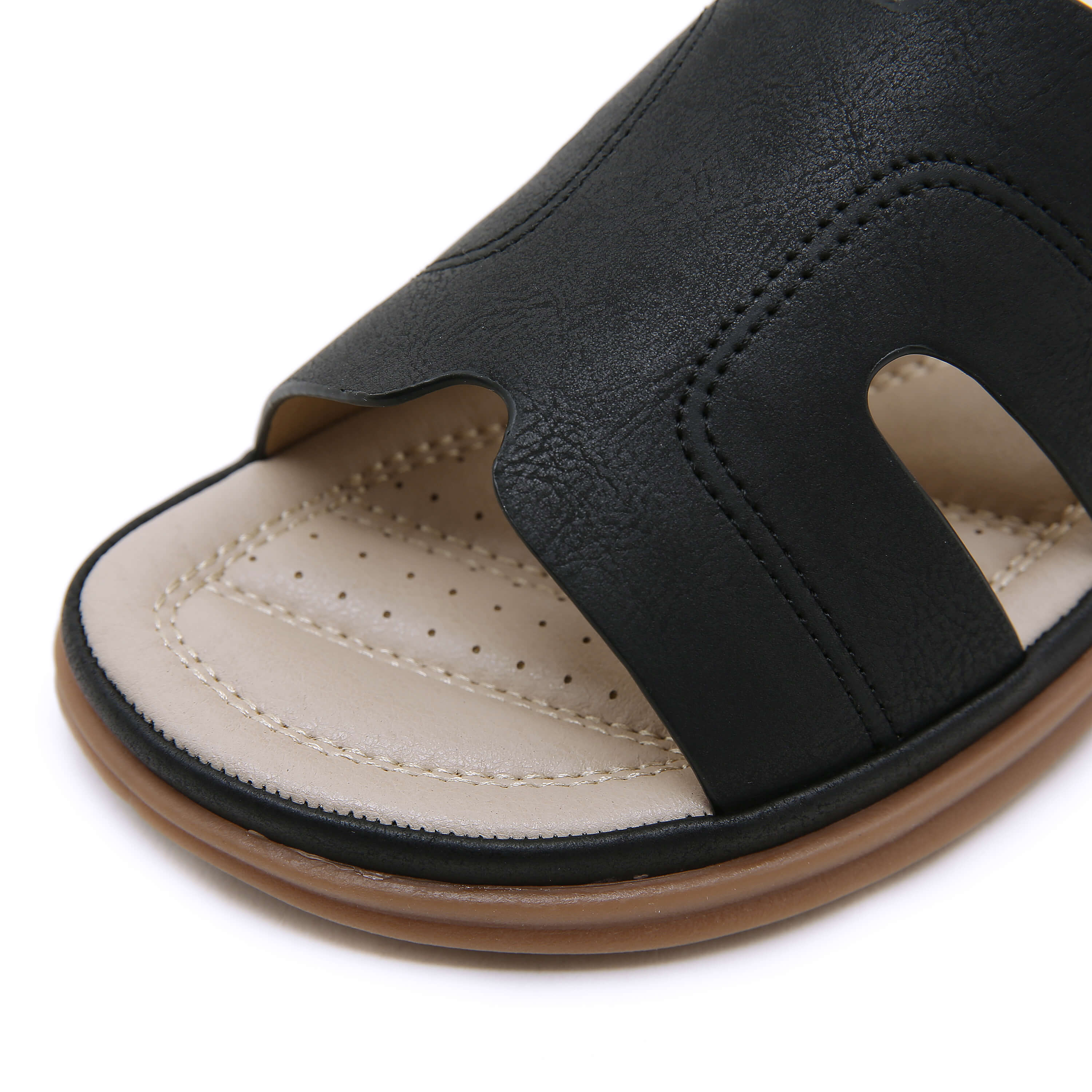 Siketu | Off the Coast Cushioned Flat Sandals - Black - Image 6