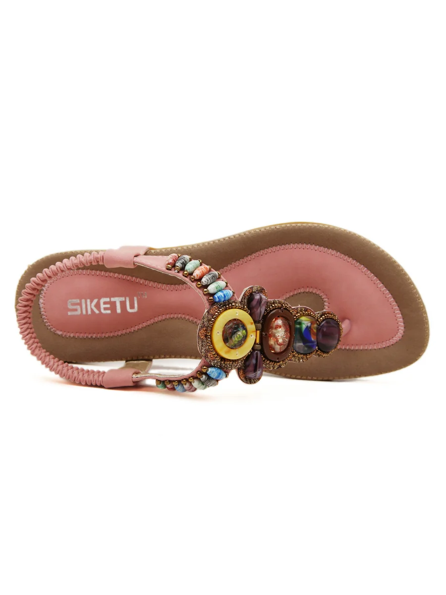 SIKETU | PINK BEADED SANDAL - Image 3
