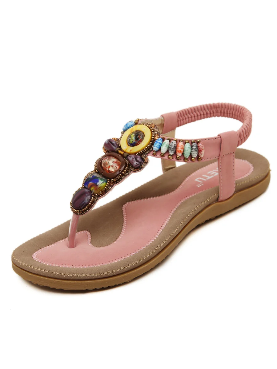 SIKETU | PINK BEADED SANDAL - Image 4