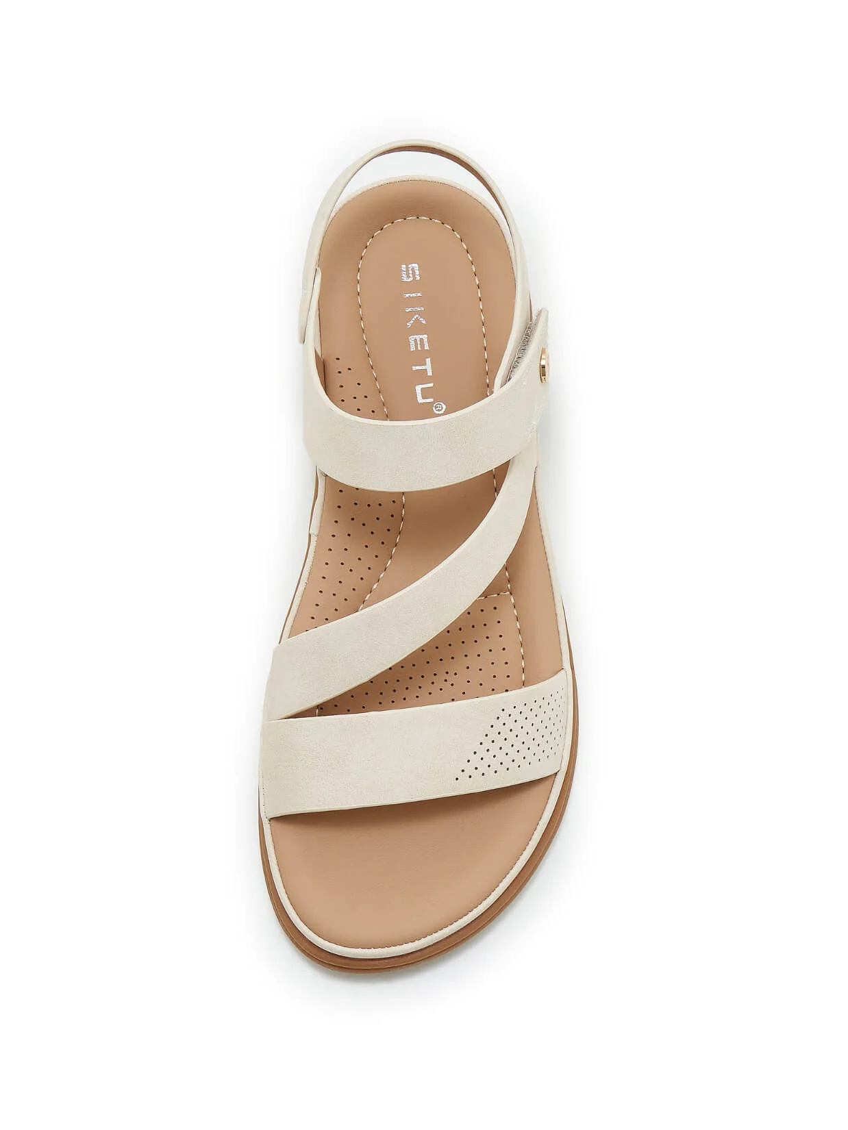 Siketu | Ritual Moment Strap Footbed Sandal - cream - Image 4