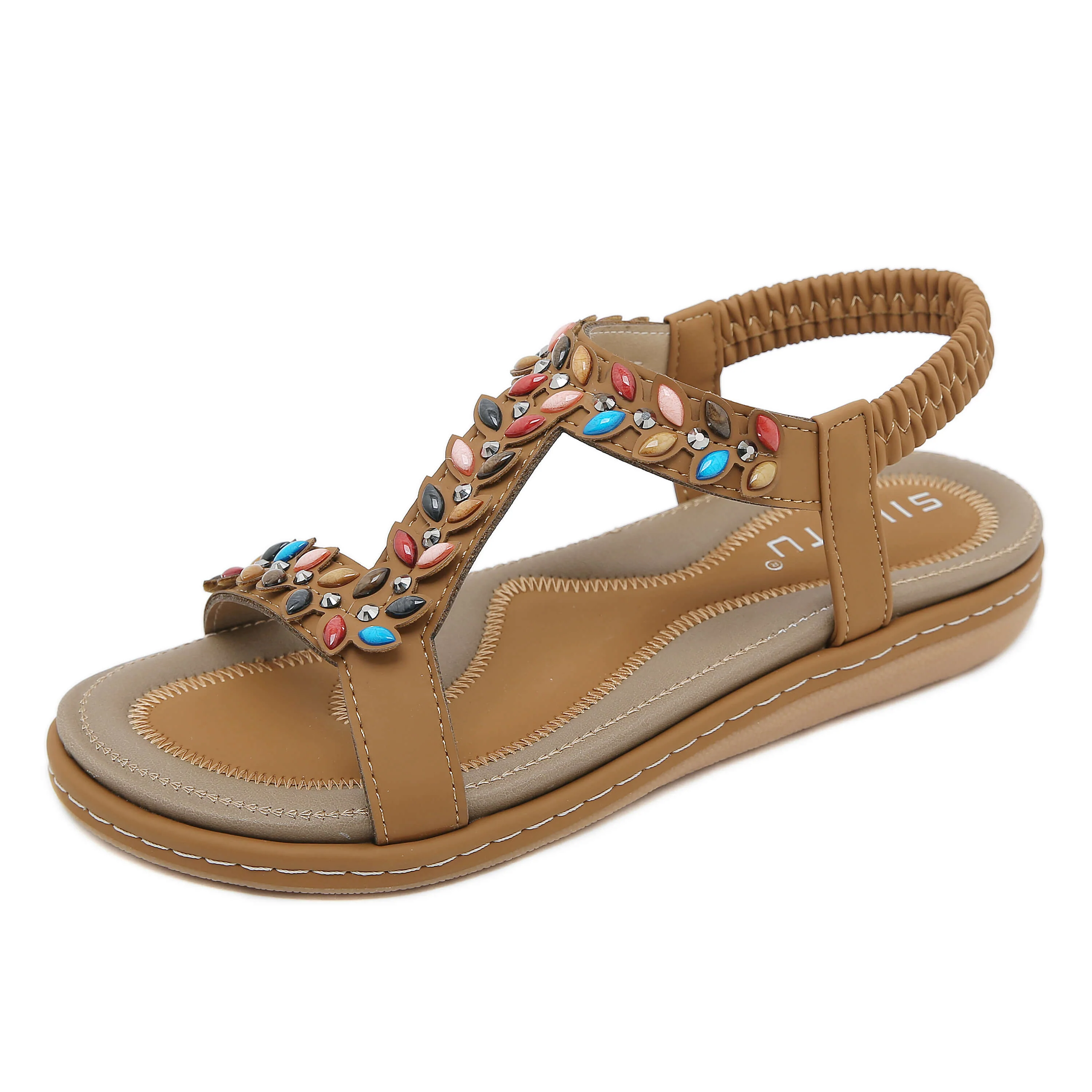 Siketu | Serenade Beaded Comfort Sandal - brown - Image 3