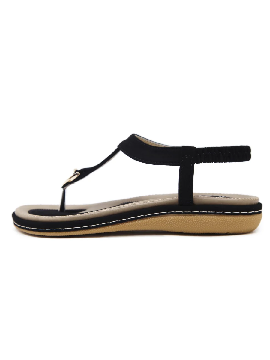 SIKETU | SIGNATURE T-STRAP BLACK SLINGBACK SANDAL - Image 2