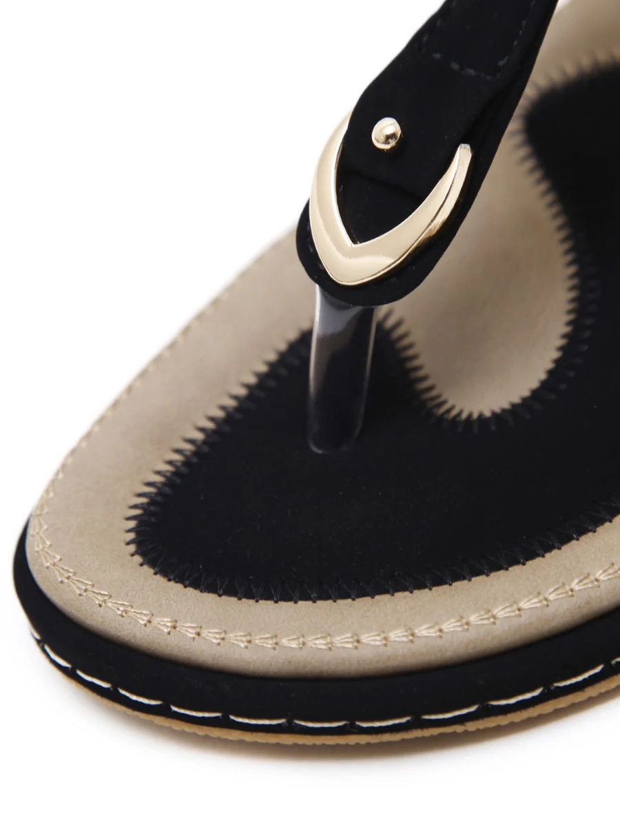 SIKETU | SIGNATURE T-STRAP BLACK SLINGBACK SANDAL - Image 4