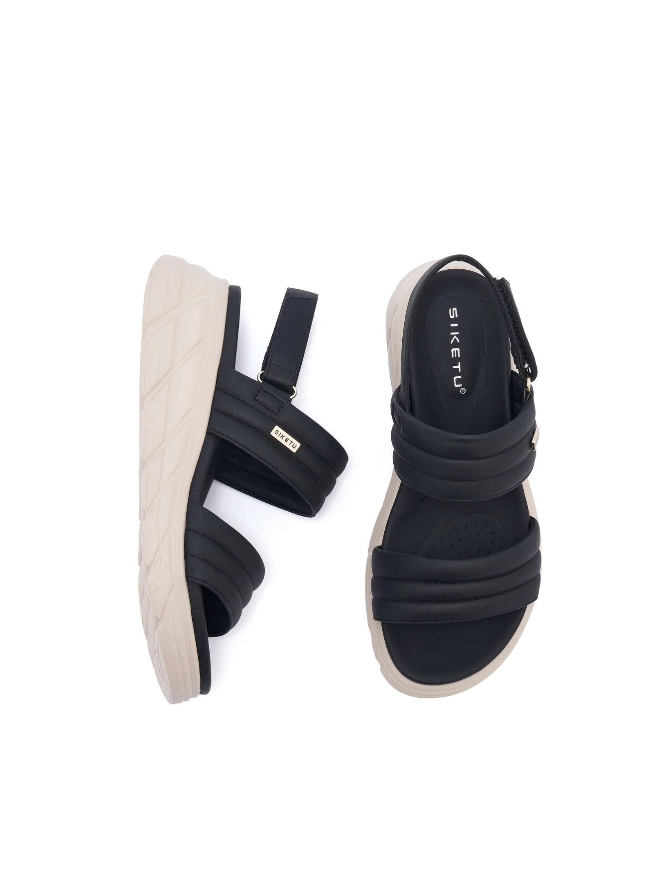 Siketu | Tayo Raffia Platform Cushioned Slingbacks - black - Image 5