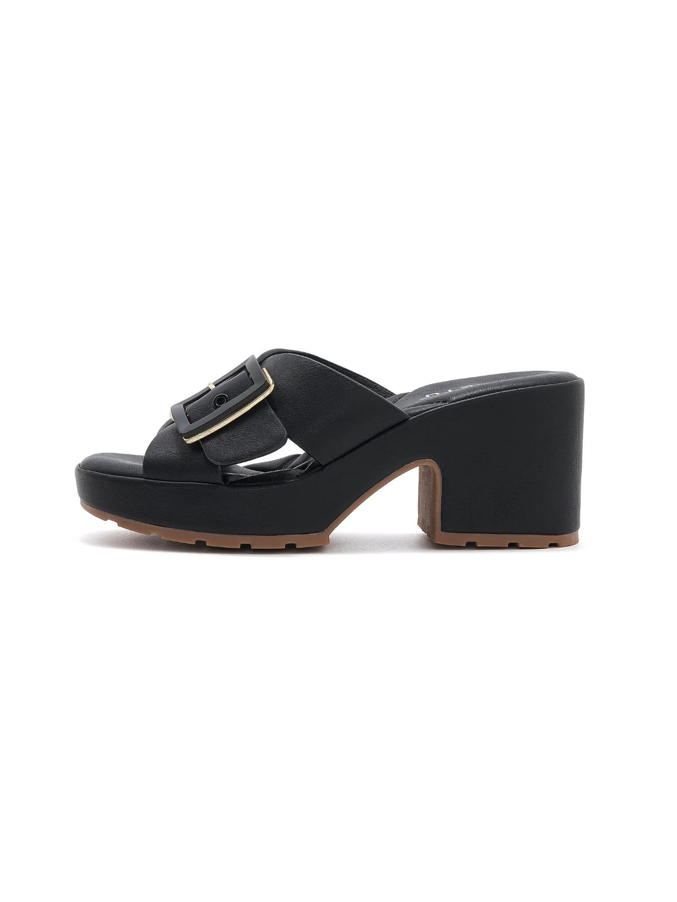 Siketu | Tetra Crisscross Buckled Block Heeled Sandals - black - Image 3
