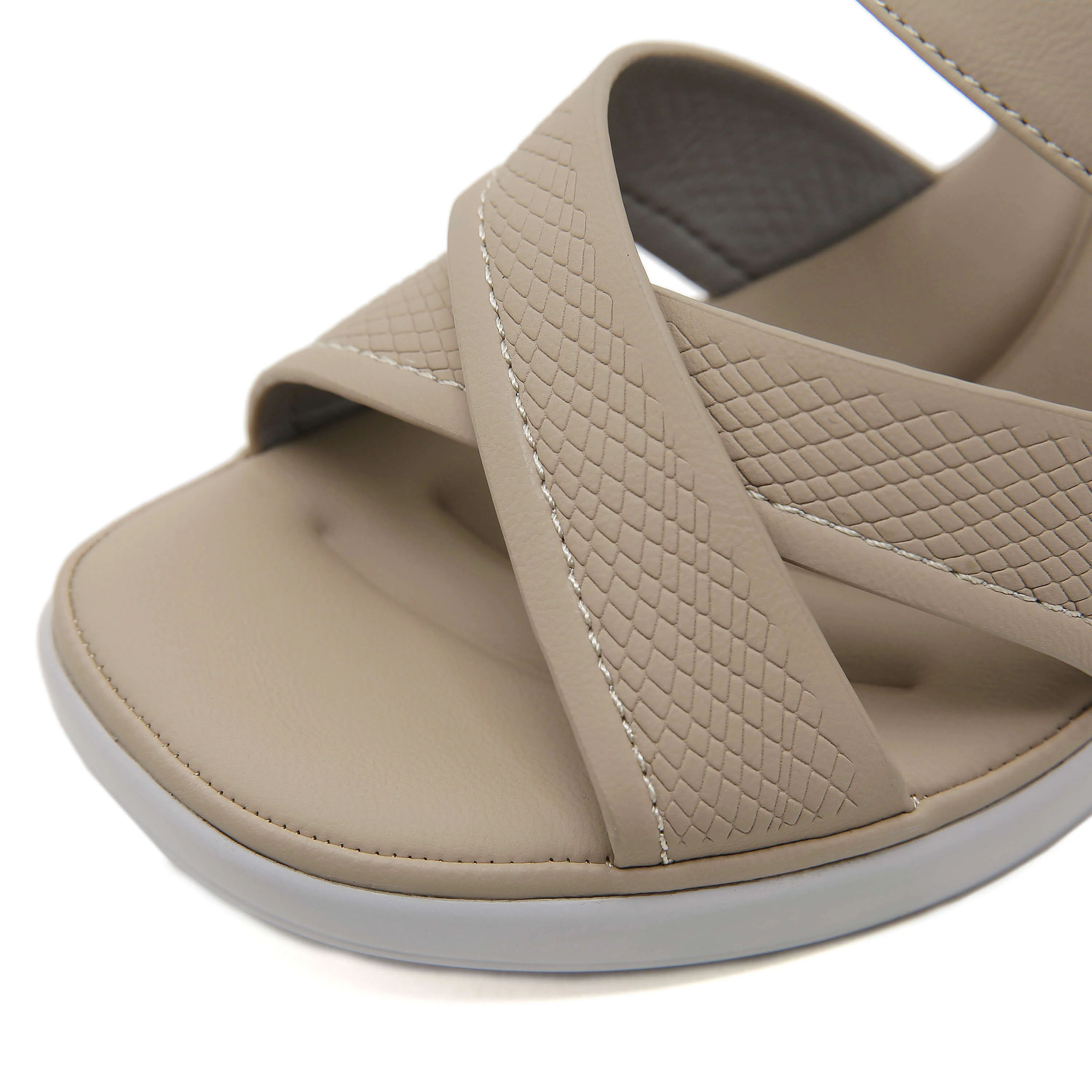 Siketu | Tetra Cushioned Wedge Sandal - Beige - Image 4