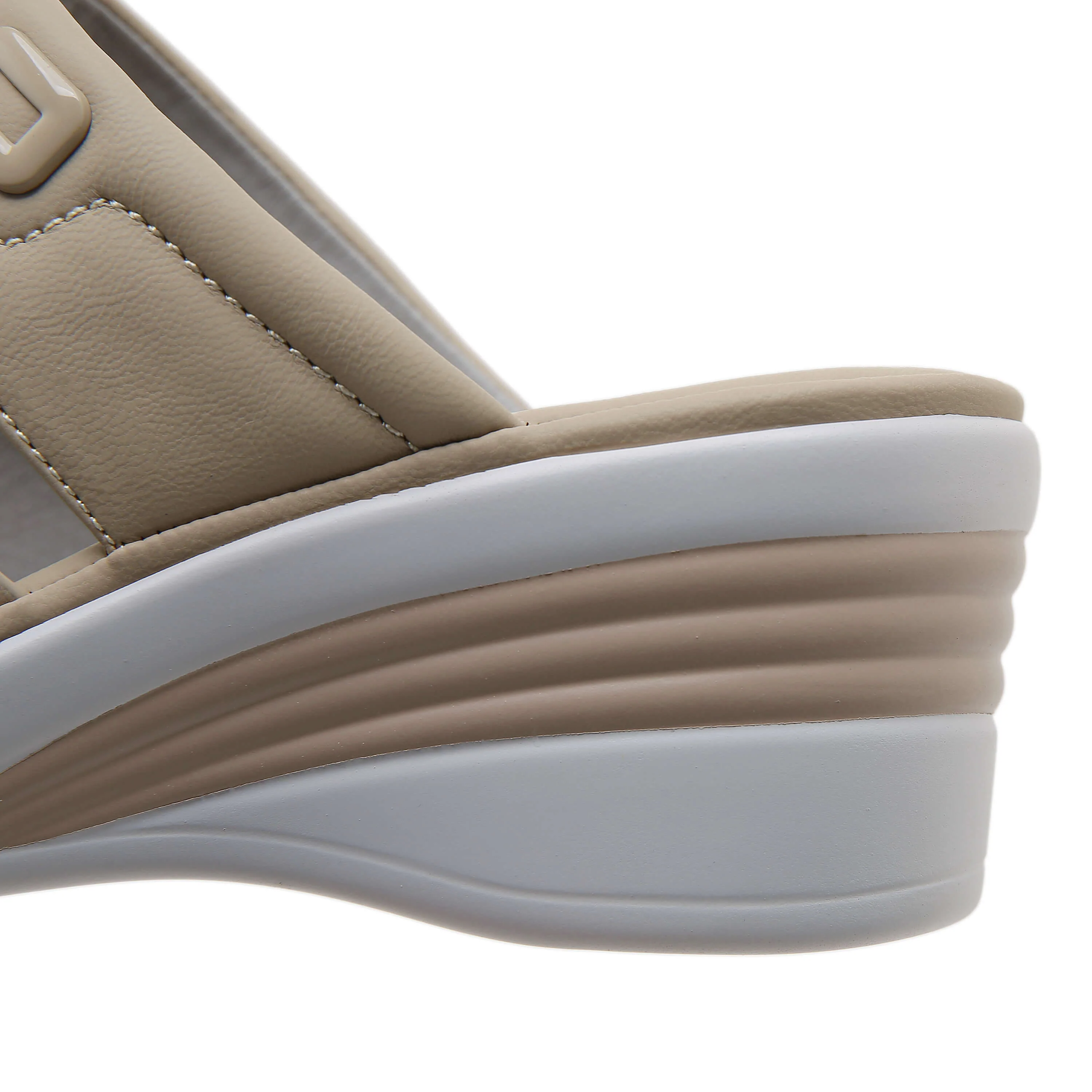 Siketu | Tetra Cushioned Wedge Sandal - Beige - Image 5