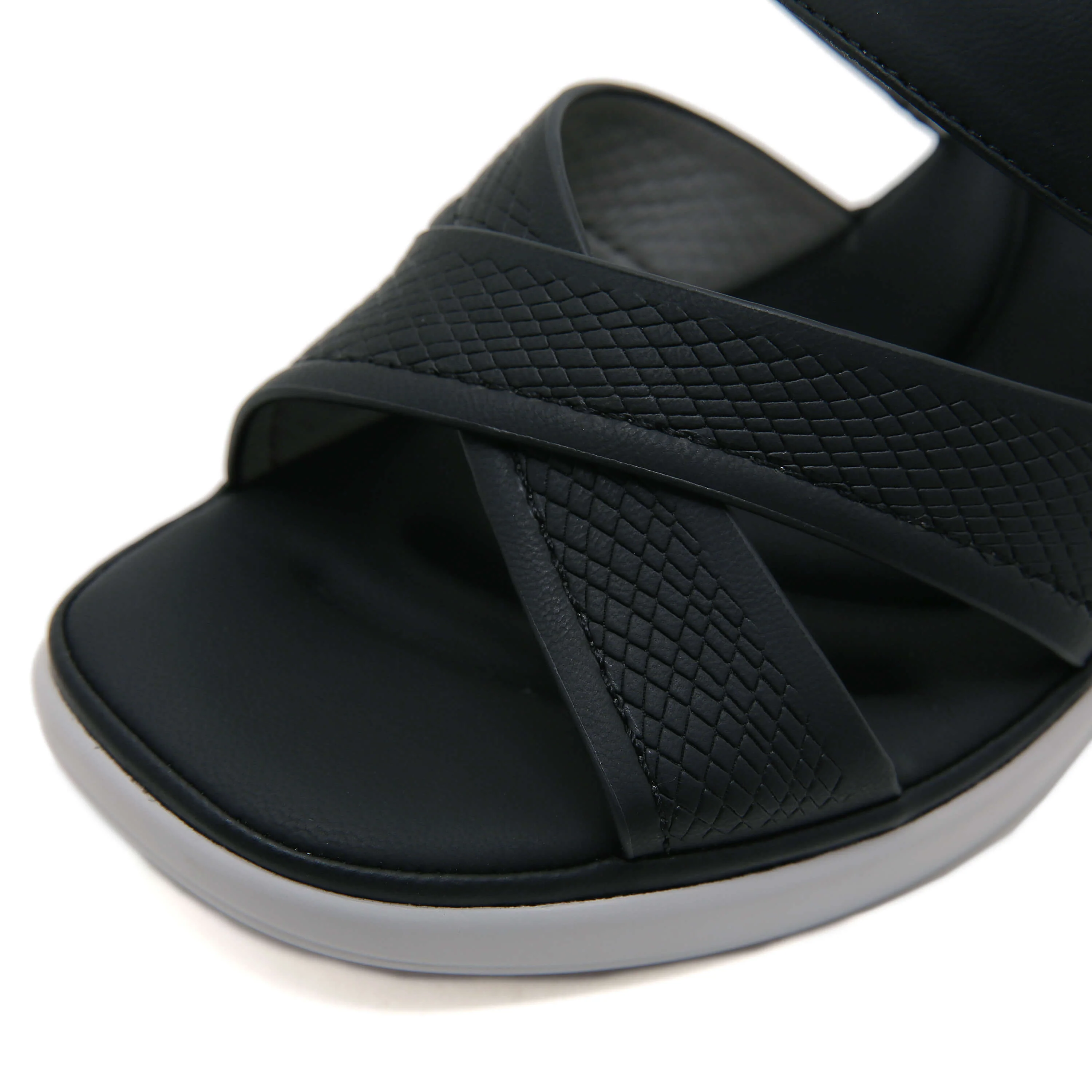 Siketu | Tetra Cushioned Wedge Sandal - Black - Image 4