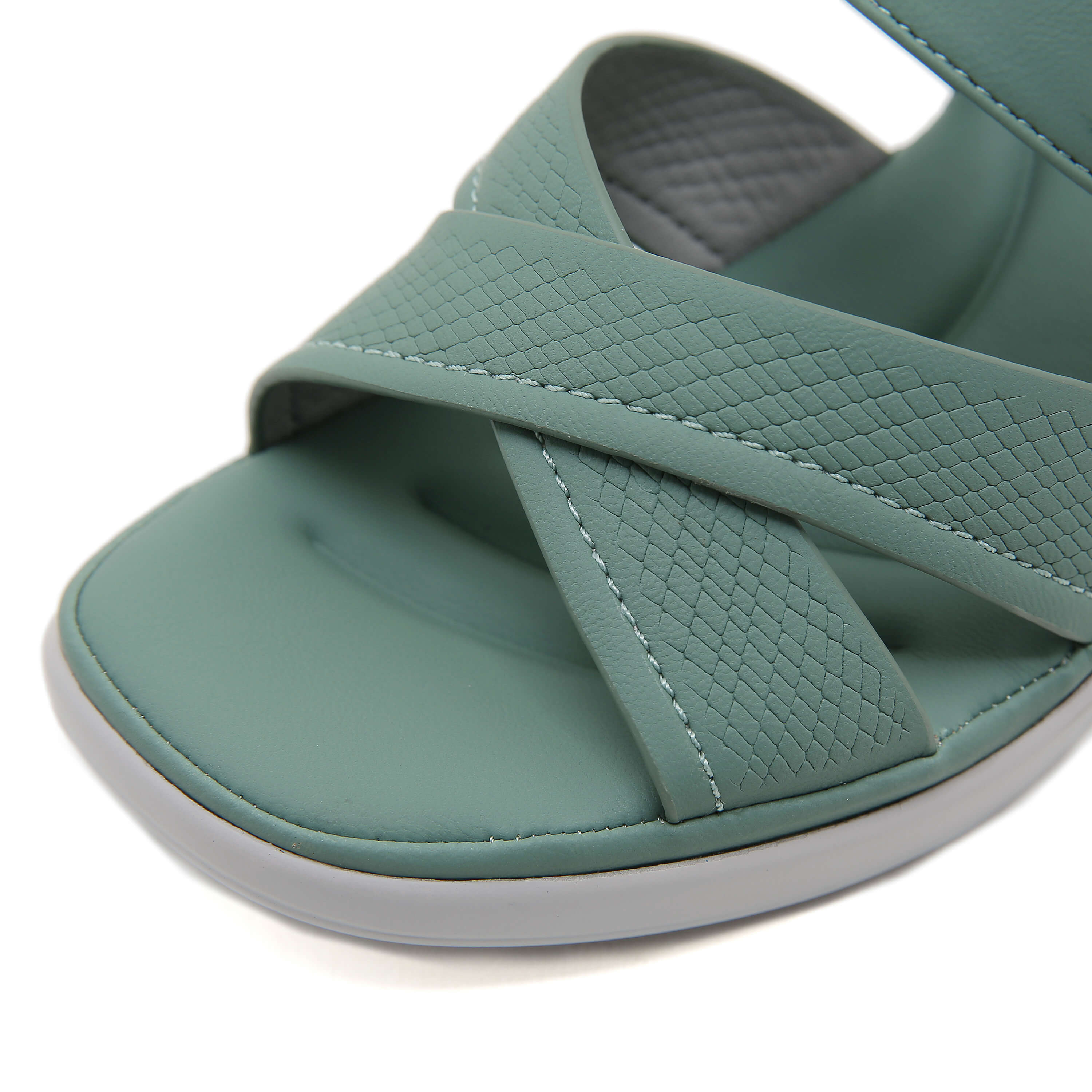 Siketu | Tetra Cushioned Wedge Sandal - Green - Image 7