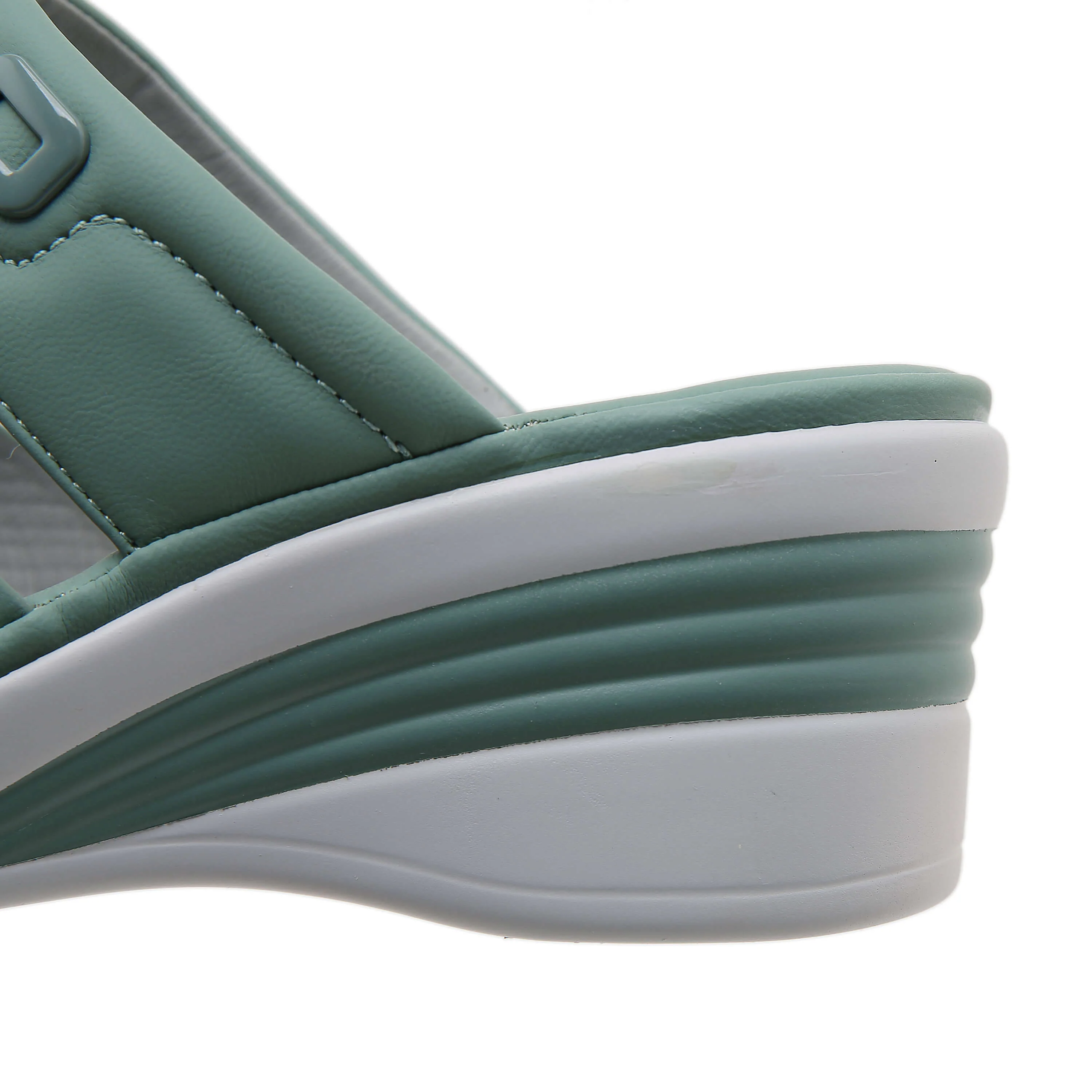 Siketu | Tetra Cushioned Wedge Sandal - Green - Image 8