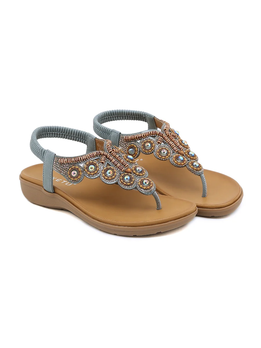 SIKETU | VINTAGE V-STRAP RHINESTONE SANDAL - Image 3