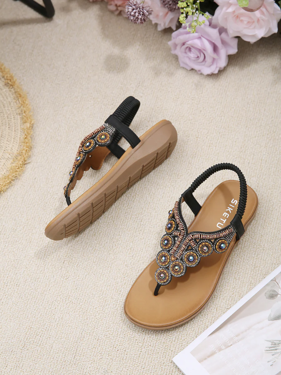 SIKETU | VINTAGE V-STRAP RHINESTONE SANDAL - Image 2