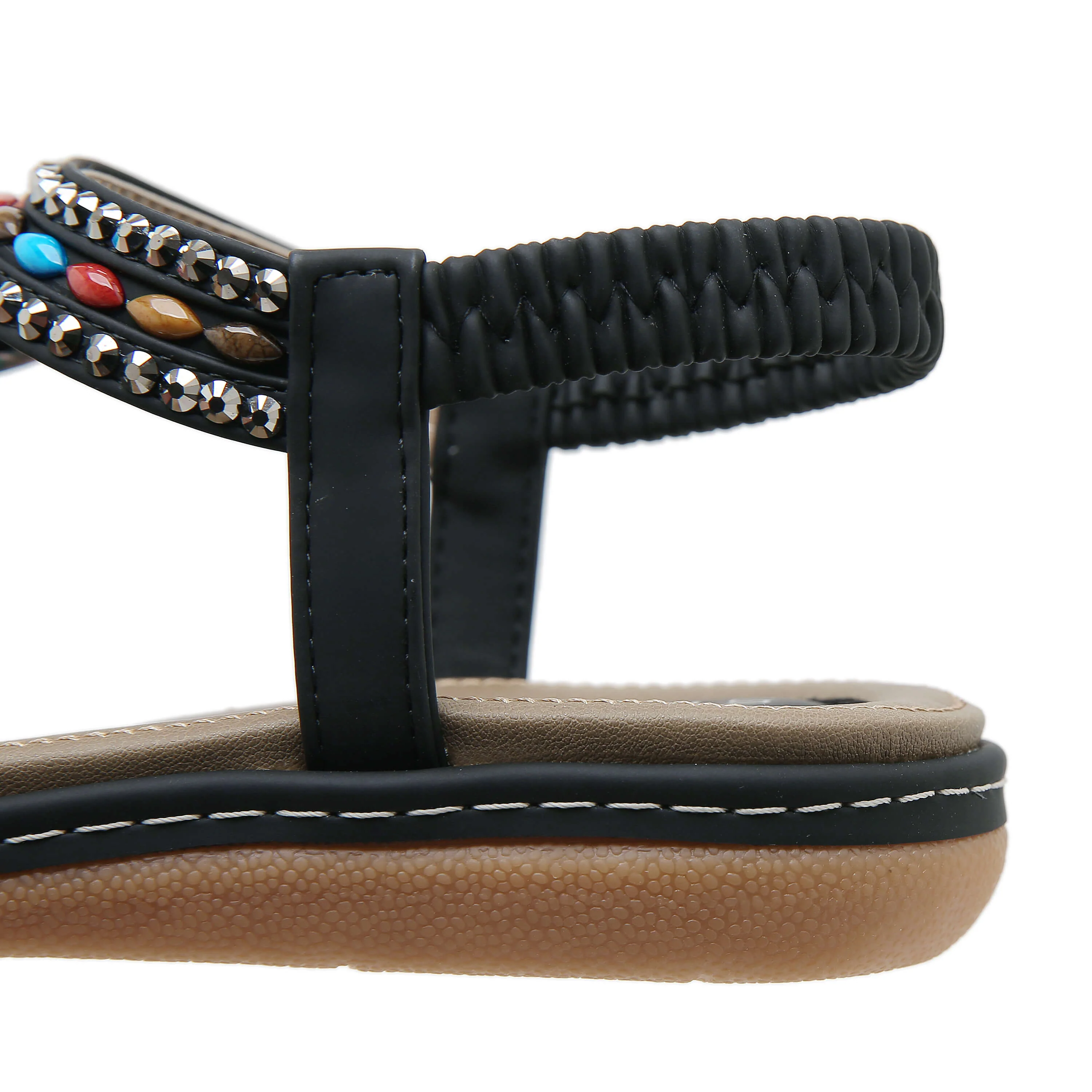 Siketu | Wander Beaded Thong Sandal - black - Image 6