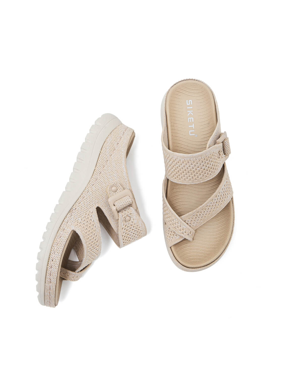 Siketu | Wyona Breathable Cushioned Sandals - apricot - Image 5