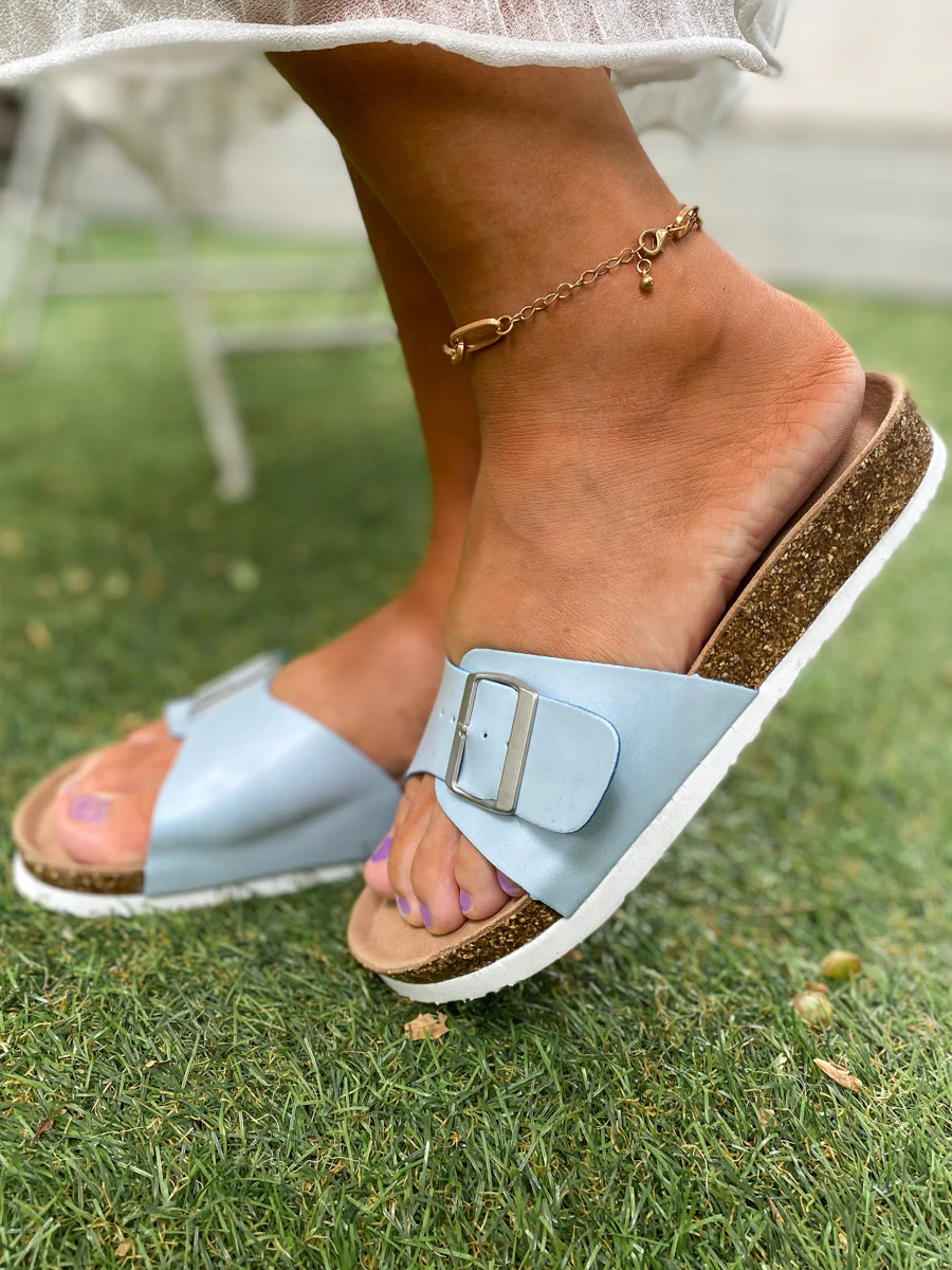 Single-Buckle Sliders Slide Sandals - Maibulun - Image 13