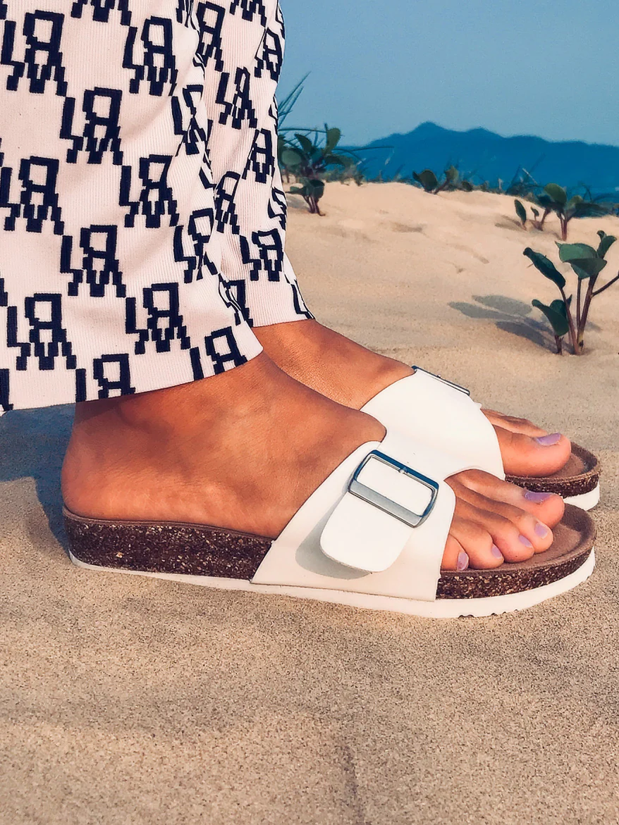 Single-Buckle Sliders Slide Sandals - Maibulun - Image 18