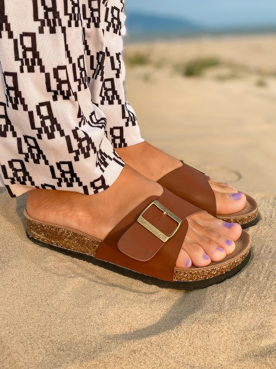 Single-Buckle Sliders Slide Sandals - Maibulun - Image 6
