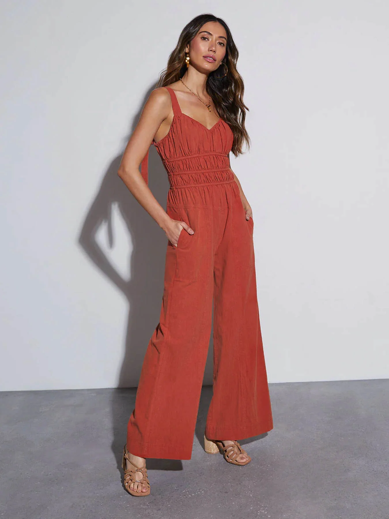 Sloane Ruched Pocketed Jumpsuit - Image 3